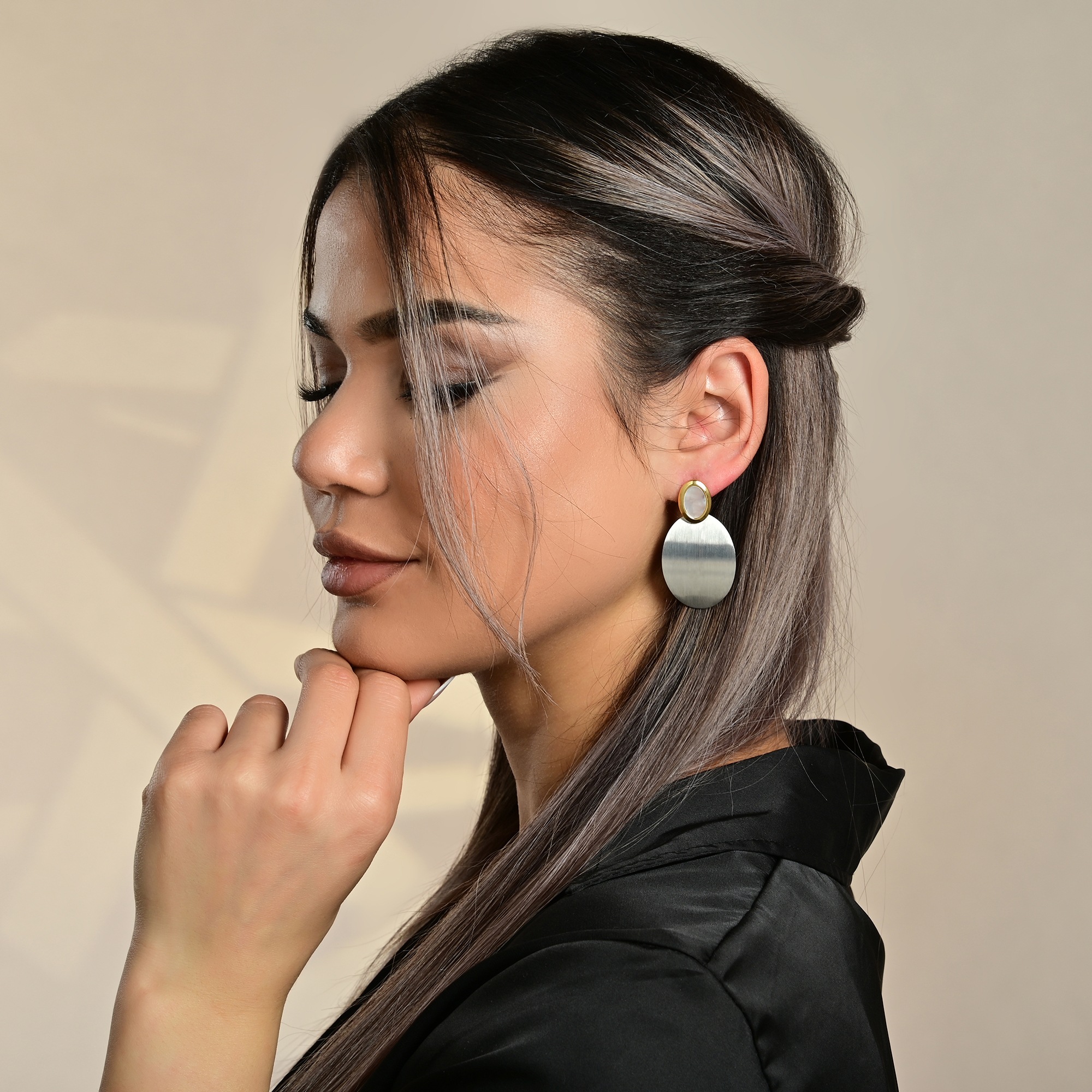 Adelia´s Paar Ohrstecker »Damen Ohrringe ¿ Ohrstecker aus Edelstahl mit Perlmutt«