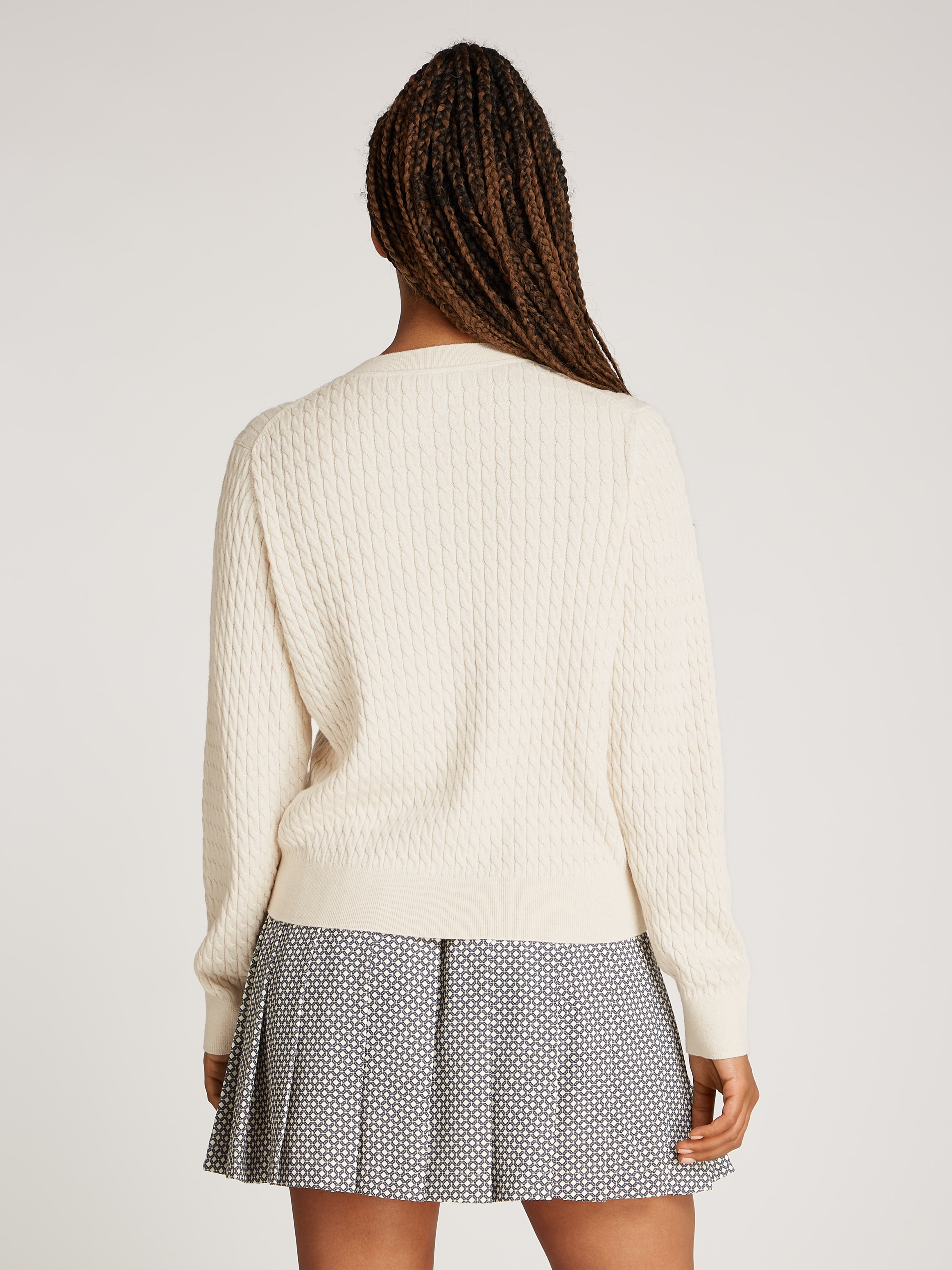 Tommy Hilfiger Strickjacke mit Zopfstrickmuster