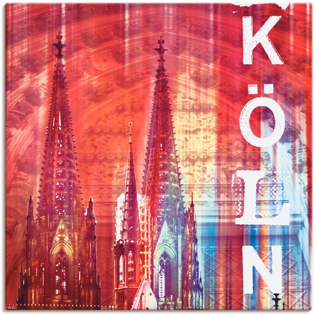 Artland Leinwandbild »Köln Skyline Collage II«, Gebäude, (1 St.)