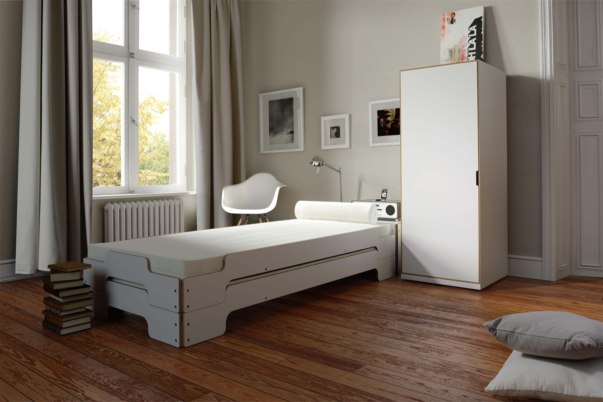 Müller SMALL LIVING Stapelbett »STAPELLIEGE Klassik (eine Liege)«, Gestellhöhe: 23,5 cm, ausgezeichnet mit dem German Design Award - 2019