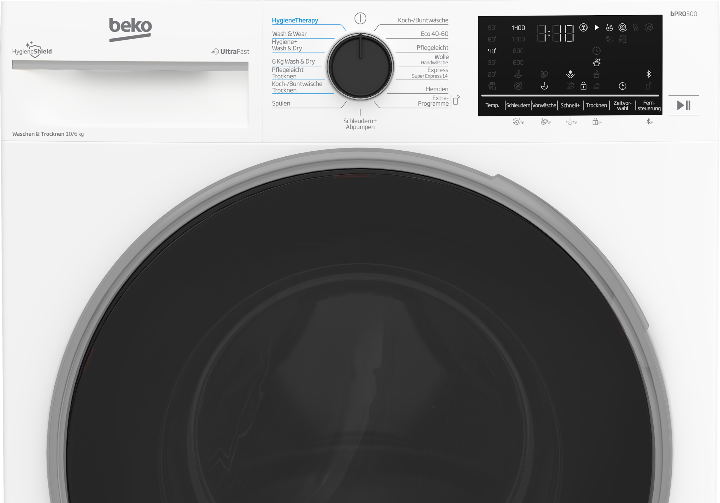BEKO Waschtrockner »B3DFT510447W« 10 kg /6 kg 76 dB(A) Vollelektronik