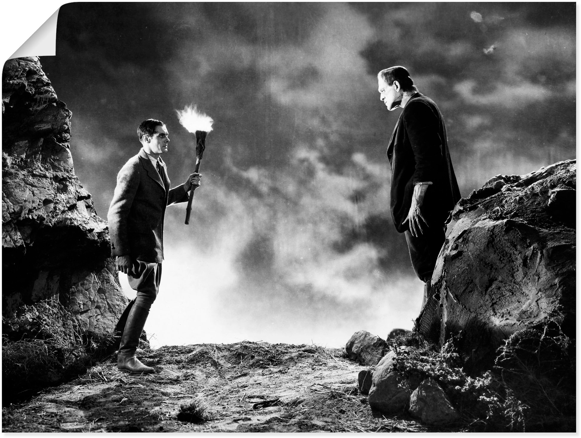 Artland Wandbild »Frankenstein 1931«, Film, (1 St.), in vielen Größen & Produktarten -Leinwandbild, Poster, Wandaufkleber / Wandtattoo auch für Badezimmer geeignet