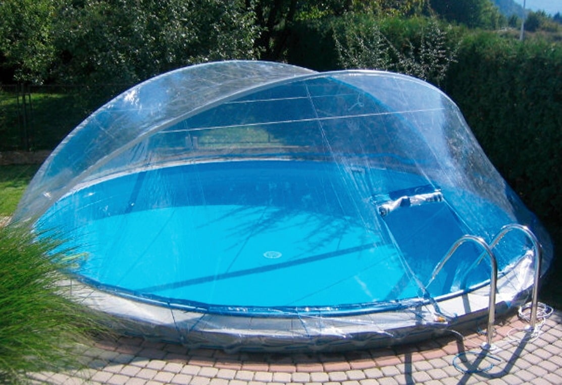 Poolverdeck »Cabrio Dome für runde Pools mit breitem Handlauf«, in verschiedenen Größen