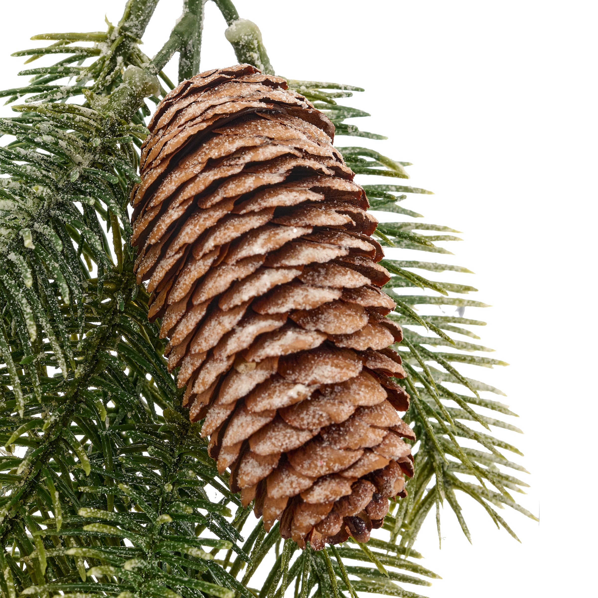 OTTO home Winterliche Kunstpflanze »Tannengirlande, ca.91cm lang« mit Zapfen, in gefrosteter Optik