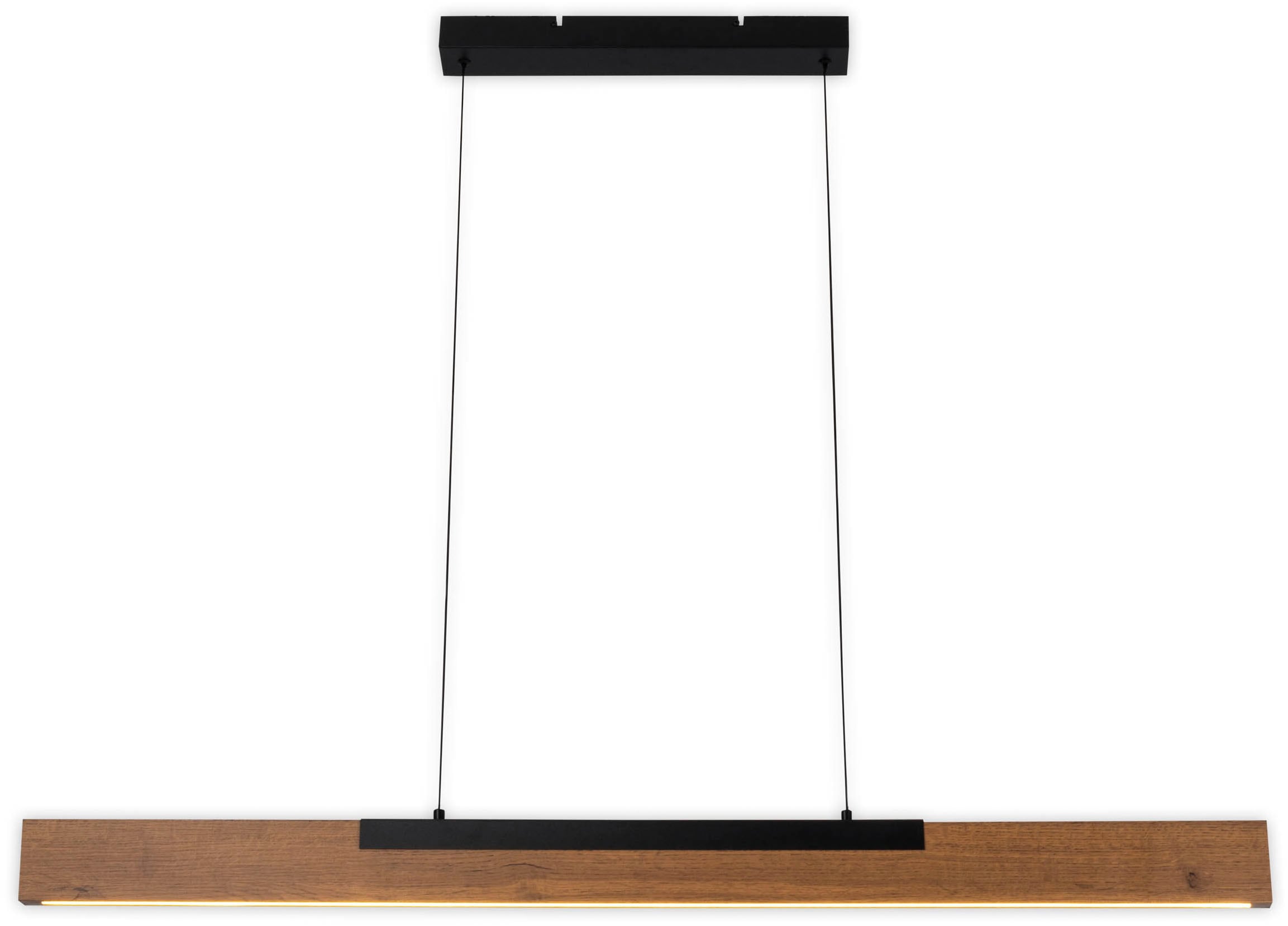 näve LED Pendelleuchte »Wilma« LED-Modul 1 Stk. Warmweiß mit Holz, dimmbar per Wandschalter, Memoryfunktion, höhenverstellbar