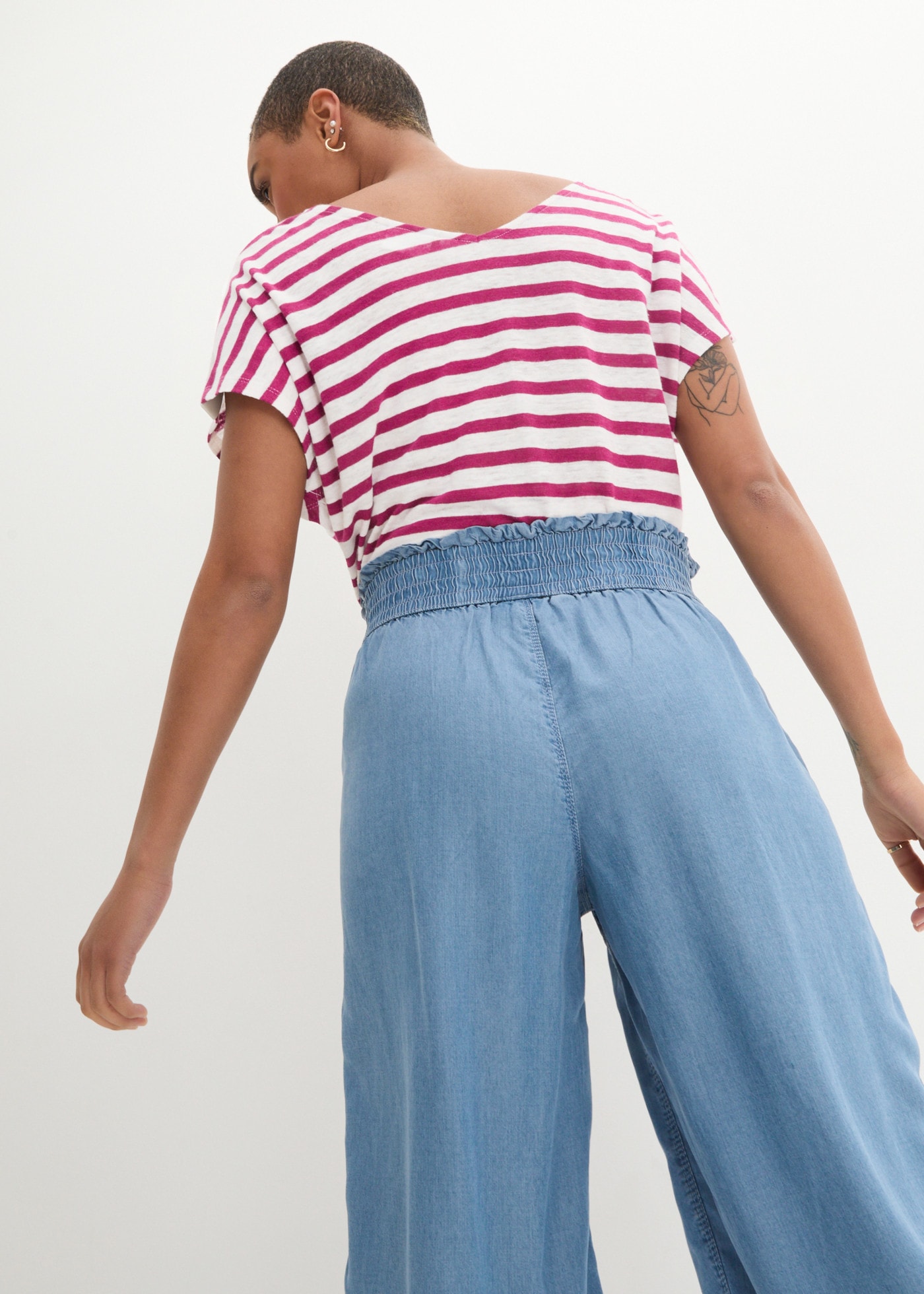 bonprix Culotte  aus Lyocellstoff, weiter Schnitt, luftiges Design, Loose Fit Passform