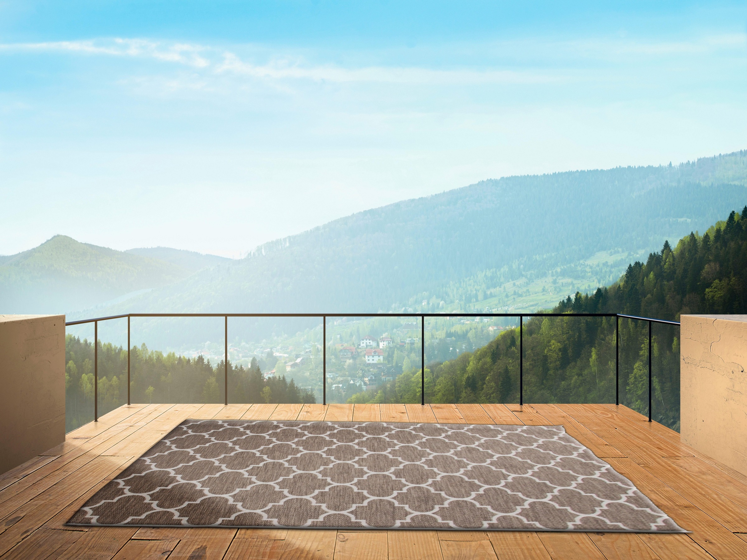 my home Teppich »Valon«, rechteckig, 7 mm Höhe, Indoor und Outdoor geeignet, Wohnzimmer