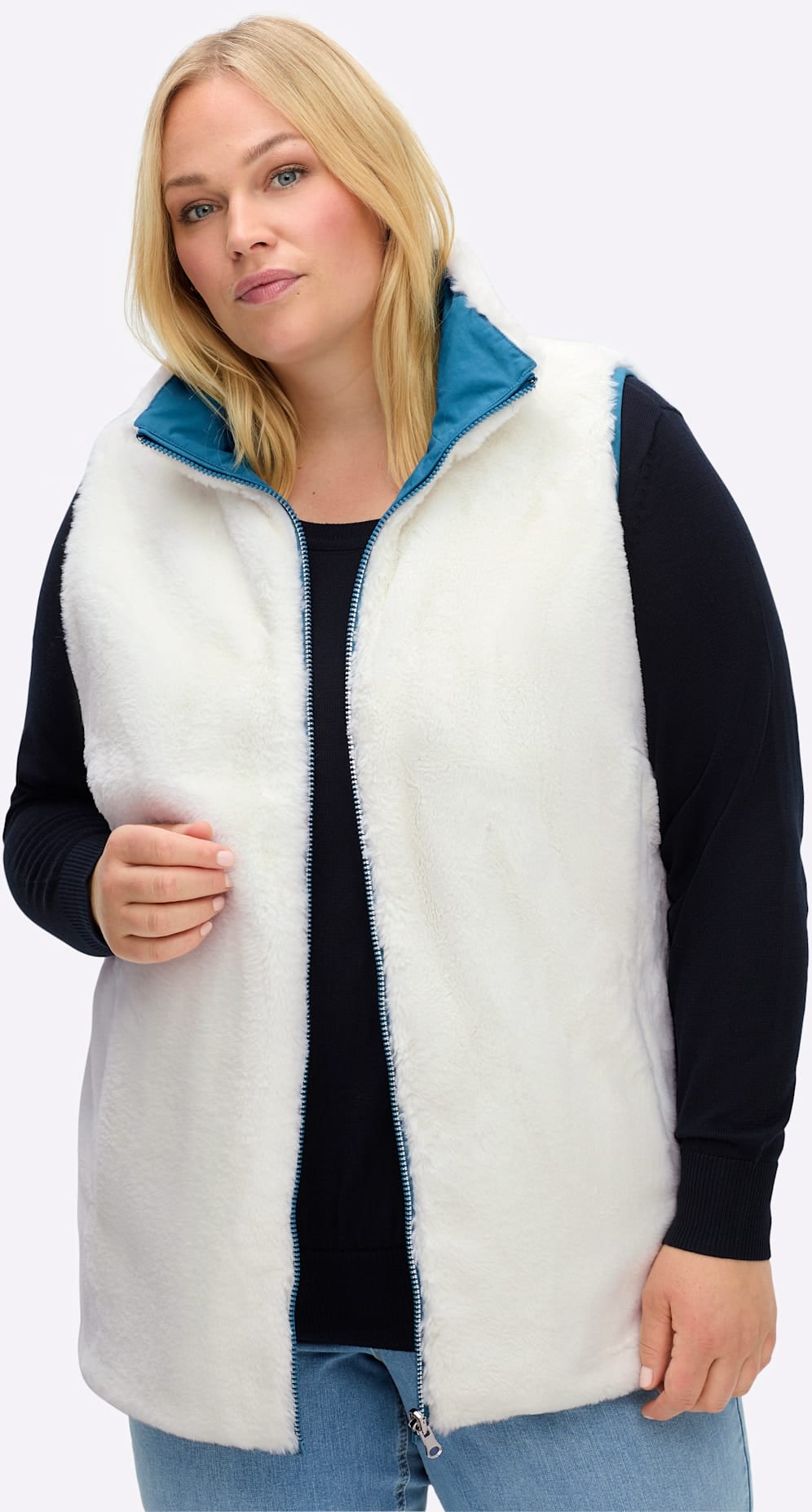 Sheego Damen Wendeweste, Größe 40