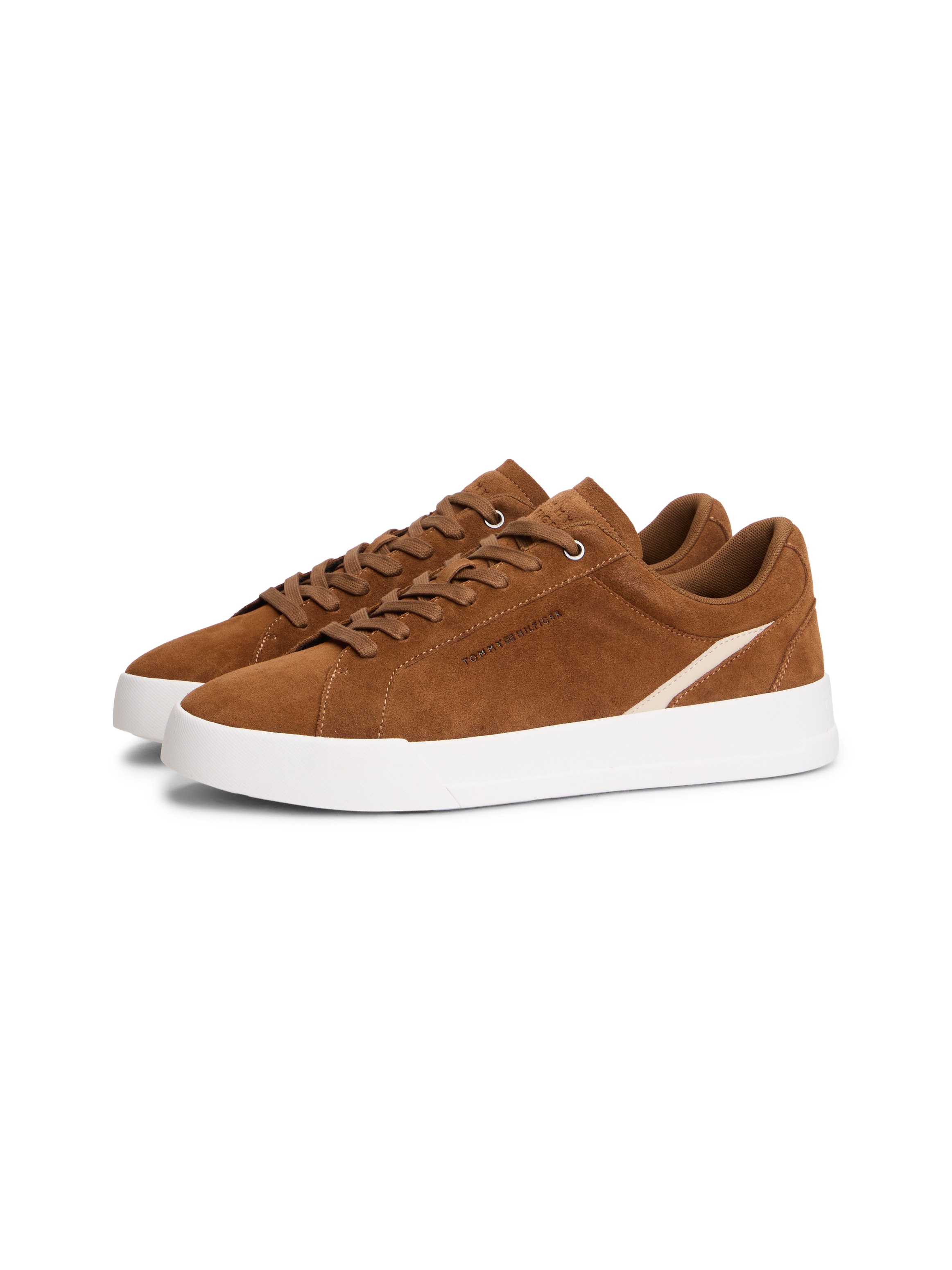 Tommy Hilfiger Sneaker »TH COURT PREMIUM SUEDE«  Freizeitschuh, Halbschuh, Schnürer im Retro-Look
