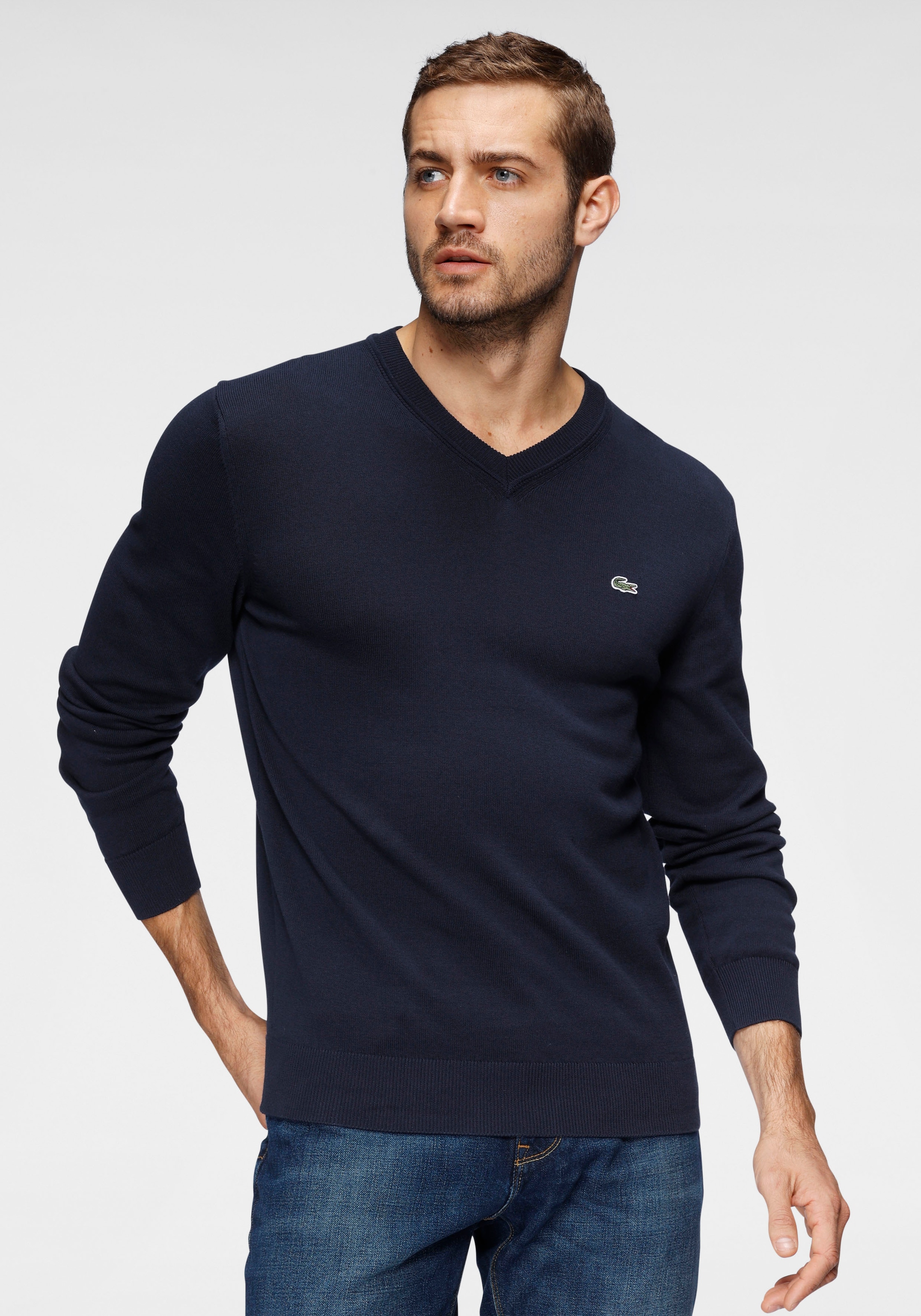 OTTO Lacoste V-Ausschnitt-Pullover bei online kaufen