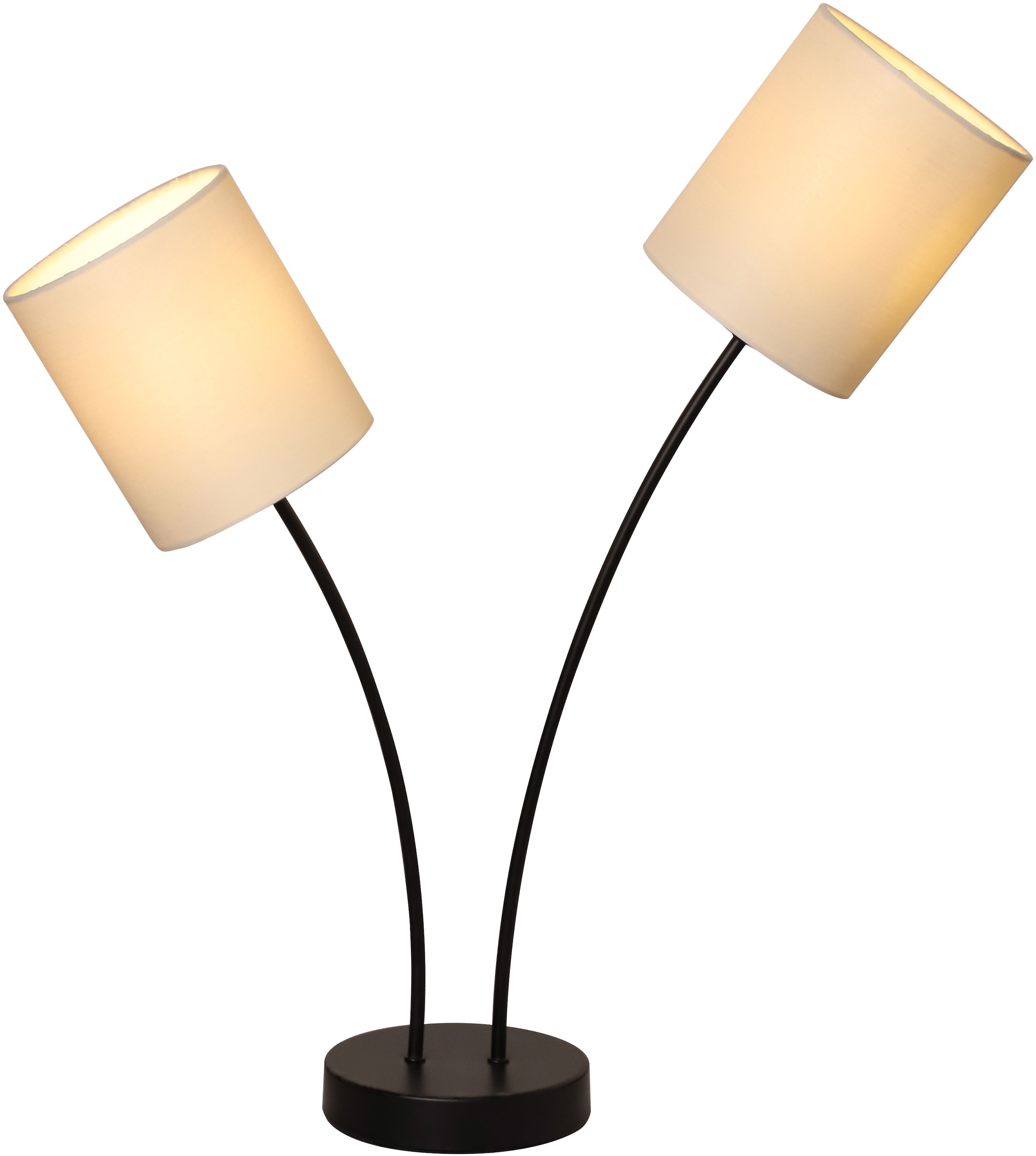 OTTO home Tischleuchte »Avveline« E14 1 Stk. Tischleuchte, 2-flammig mit Leinenschirmen