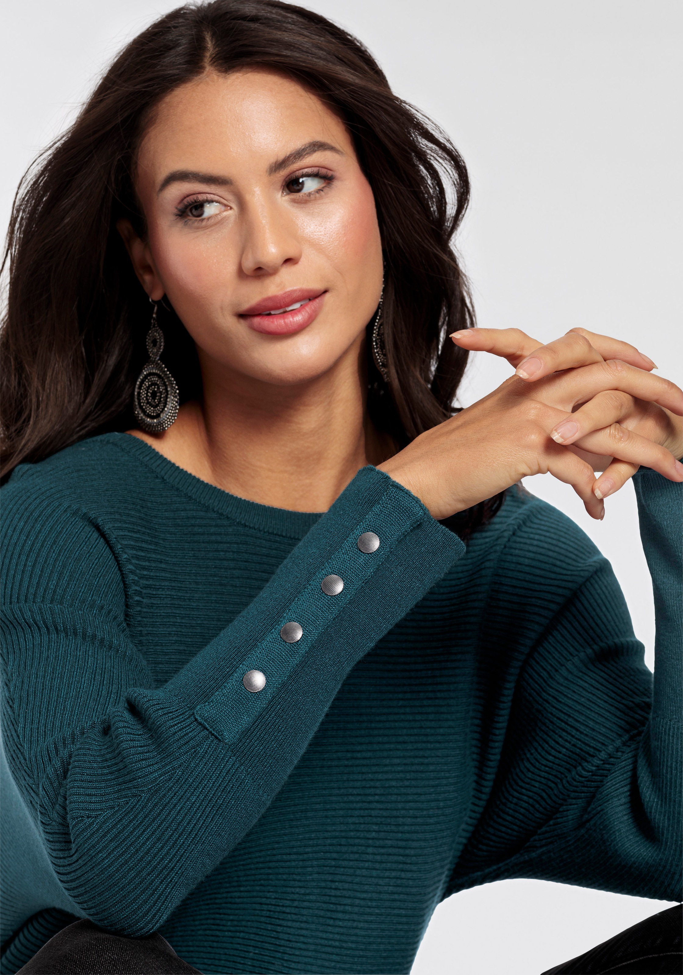 Laura Scott Fledermauspullover, mit Fledermausärmeln