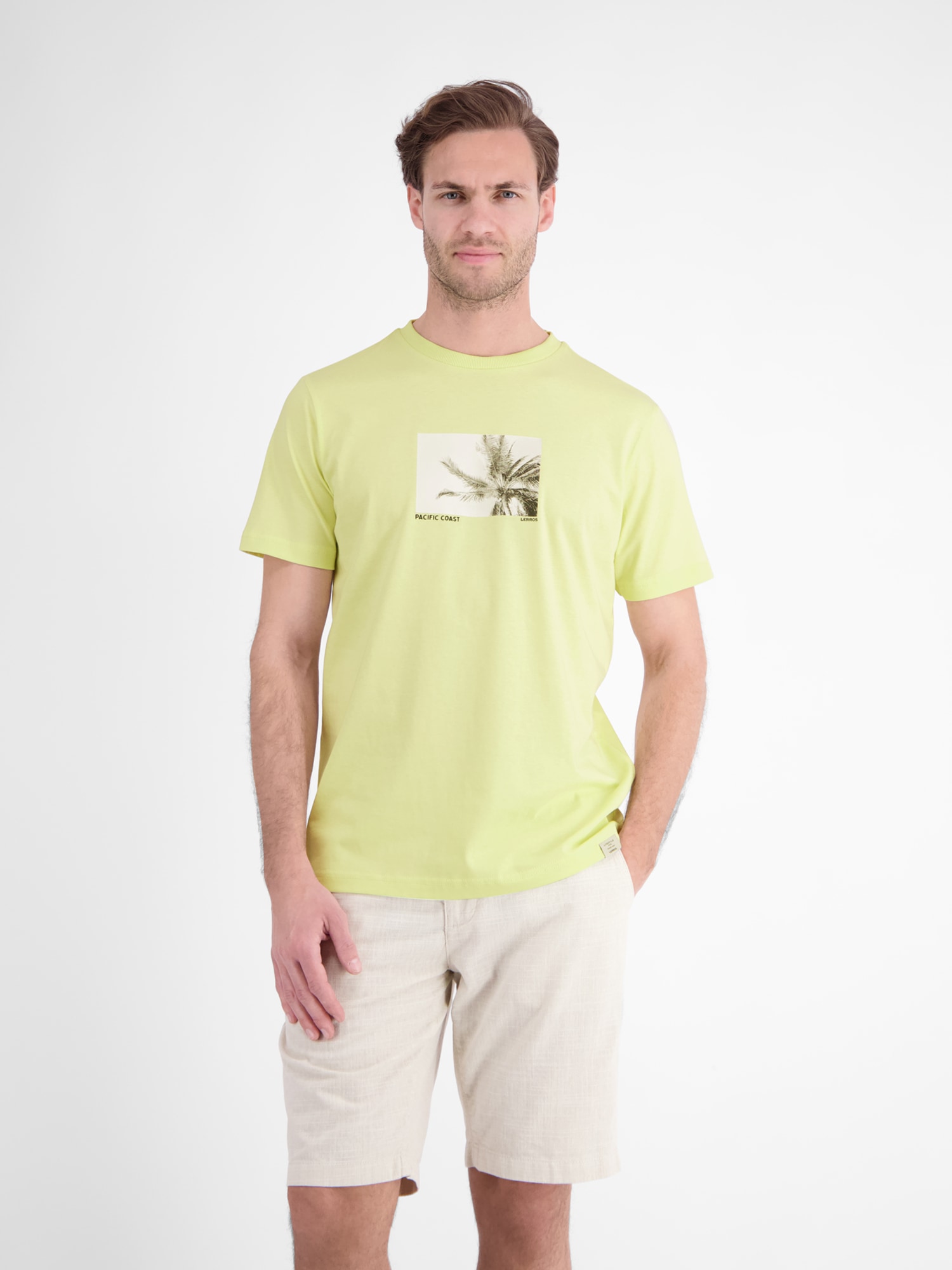 LERROS T-Shirt »Baumwoll T-Shirt mit Motiv-Print und bequemem Rundkragen«