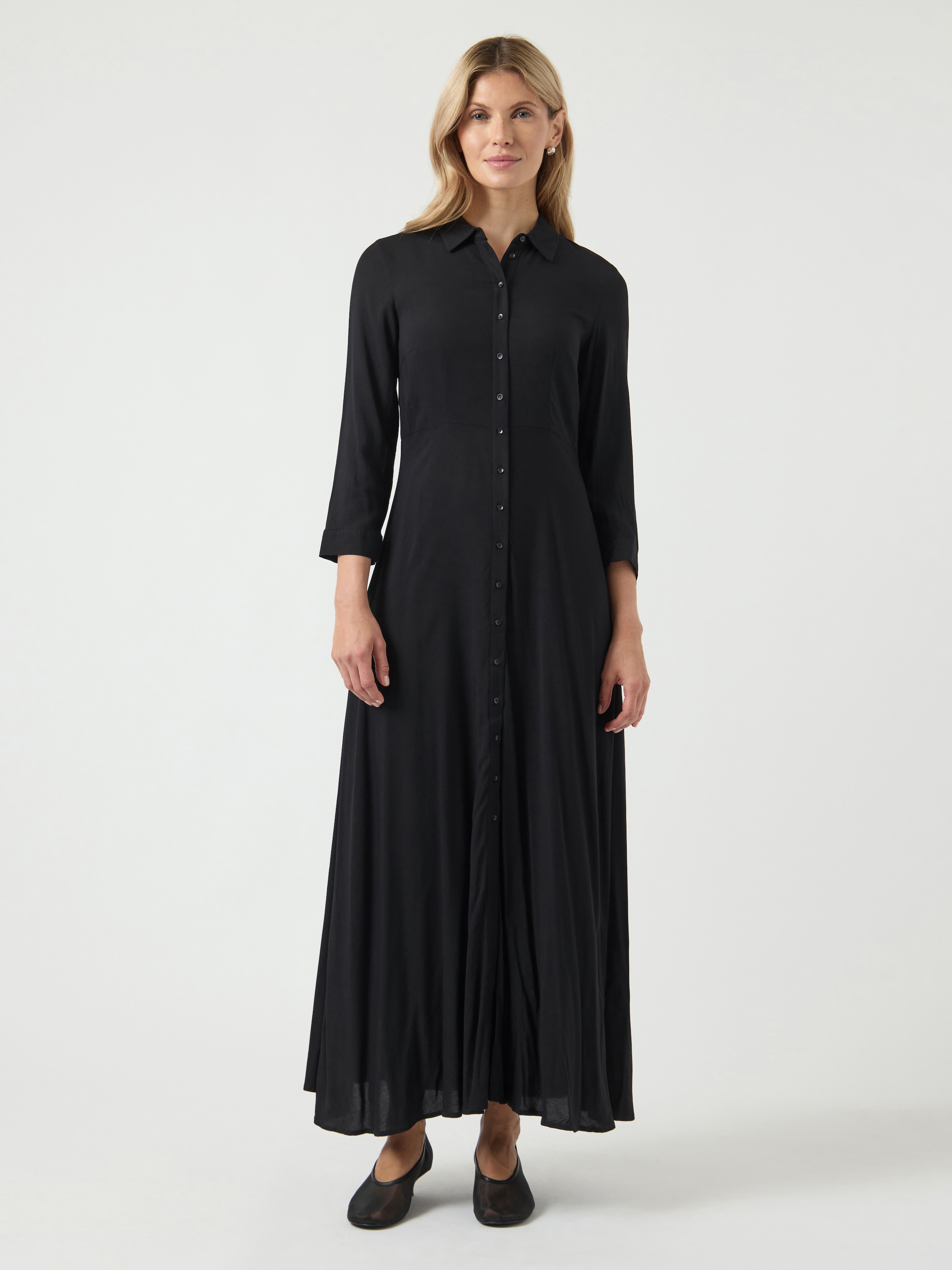 Y.A.S Hemdblusenkleid »YASSAVANNA LONG SHIRT DRESS« Sommerkleid, mit 3/4 Ärmel