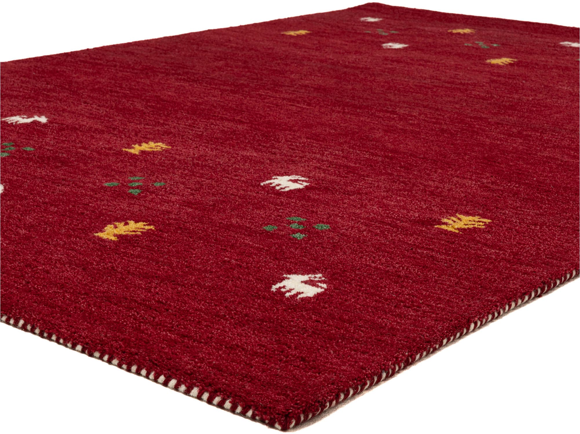 THEKO Wollteppich »Gabbeh Motiv, Handgefertigt, Teppich, Tiermotiv,  reine Wolle« rechteckig 14 mm Höhe reine Wolle, Wohnzimmer, Schlafzimmer, Esszimmer