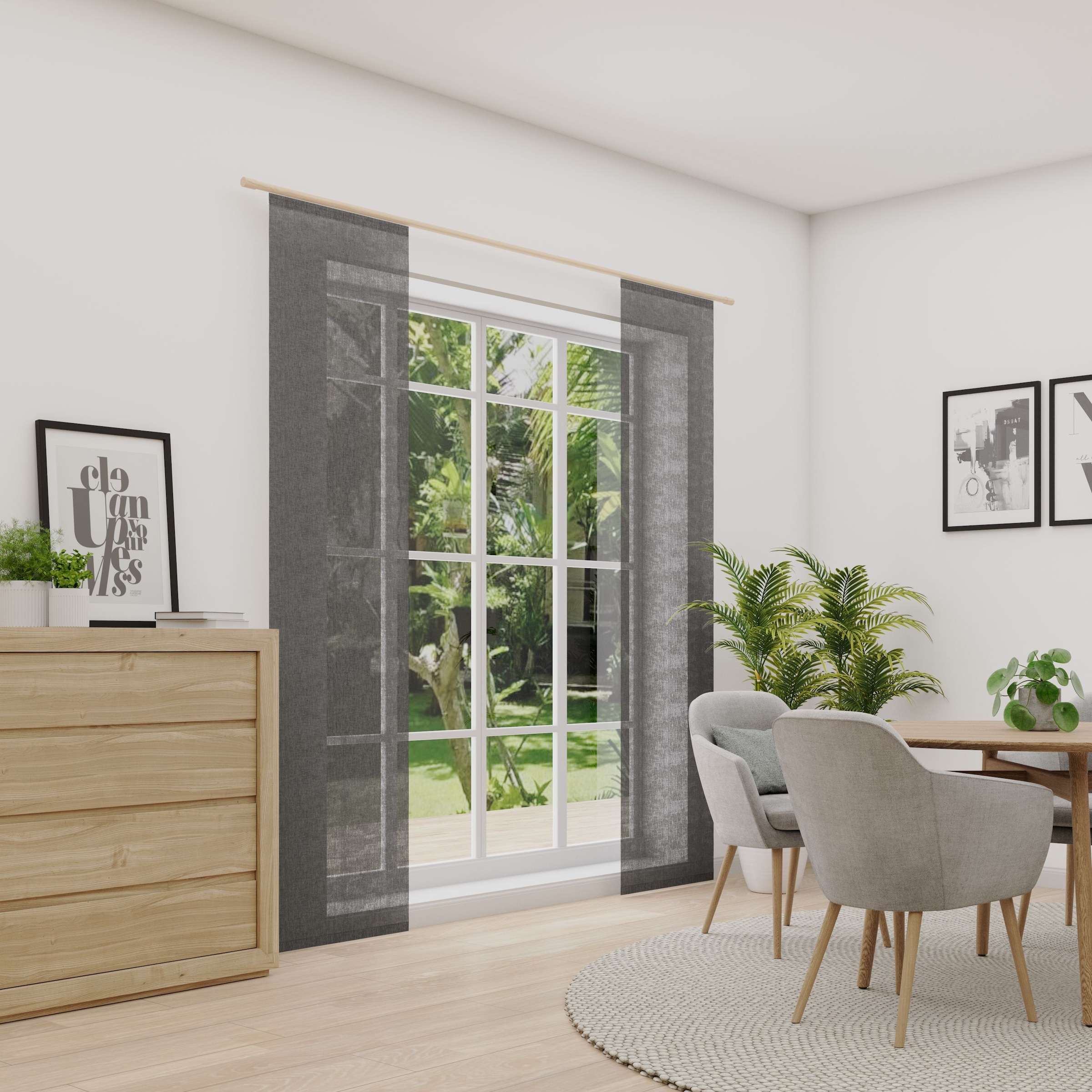 Neutex for you! Schiebegardine »LUCIA« Paneelwagen 1 Stk. tlg. Criss-cross Optik mit Effektgarn