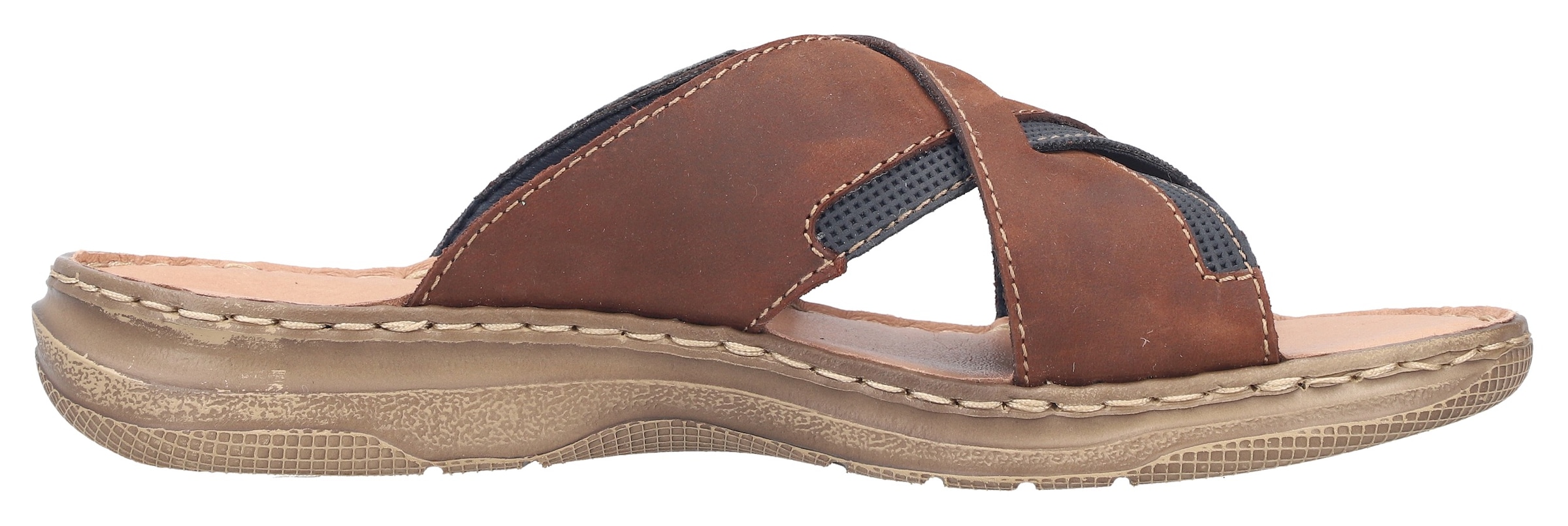 Rieker Pantolette  Sommerschuh, Strandschuh, Urlaubsschuh mit Kreuzbandage