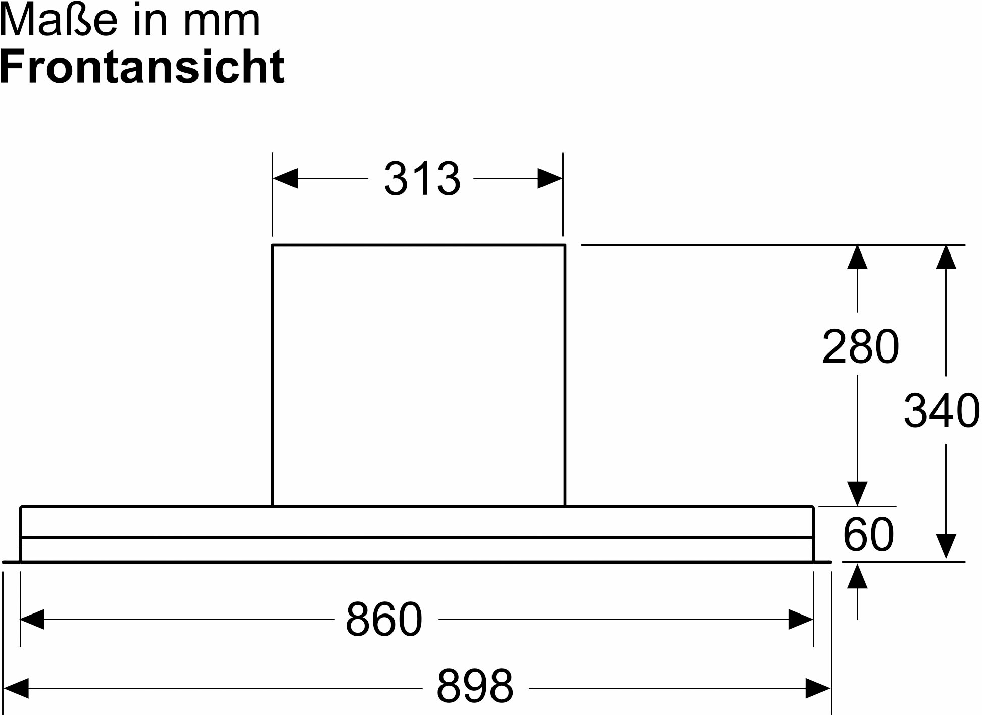 BOSCH Lüfterbaustein »DBB97DP60« Serie Serie 6