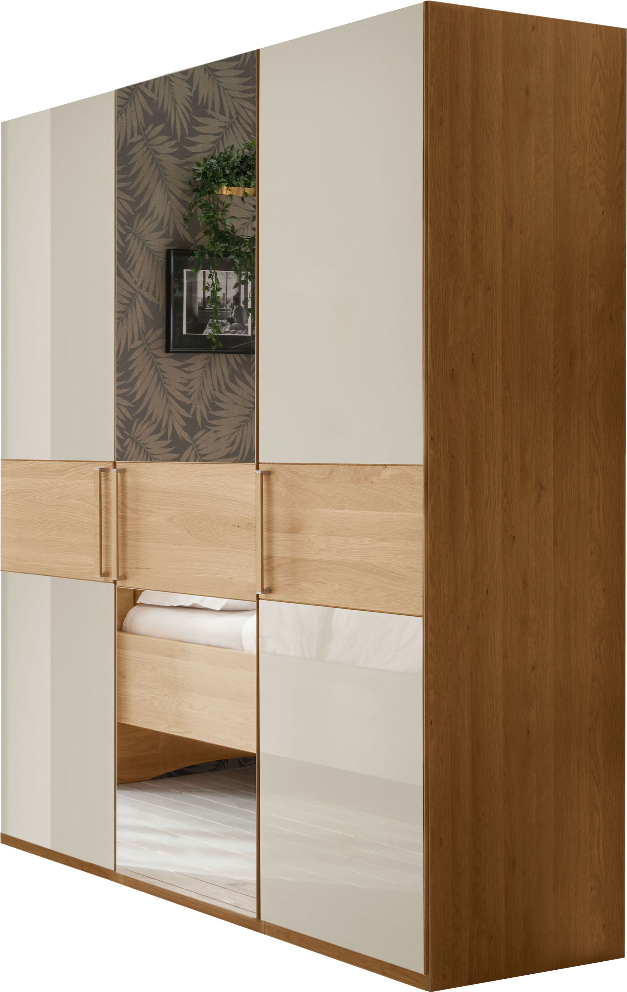 WIEMANN Drehtürenschrank »Kiruna« mit Champagnerglas und Spiegel