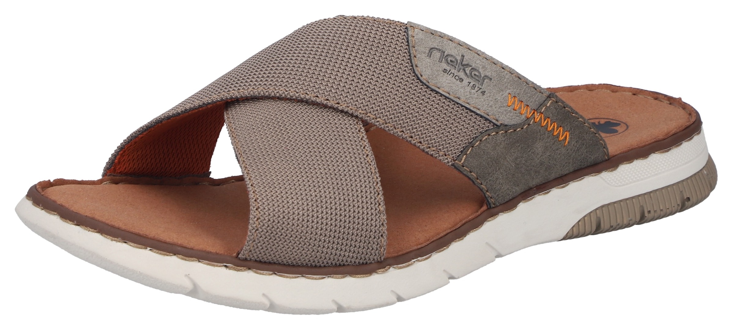 Rieker Pantolette  Sommerschuh, Strandschuh, Urlaubsschuh mit Kreuzbandage