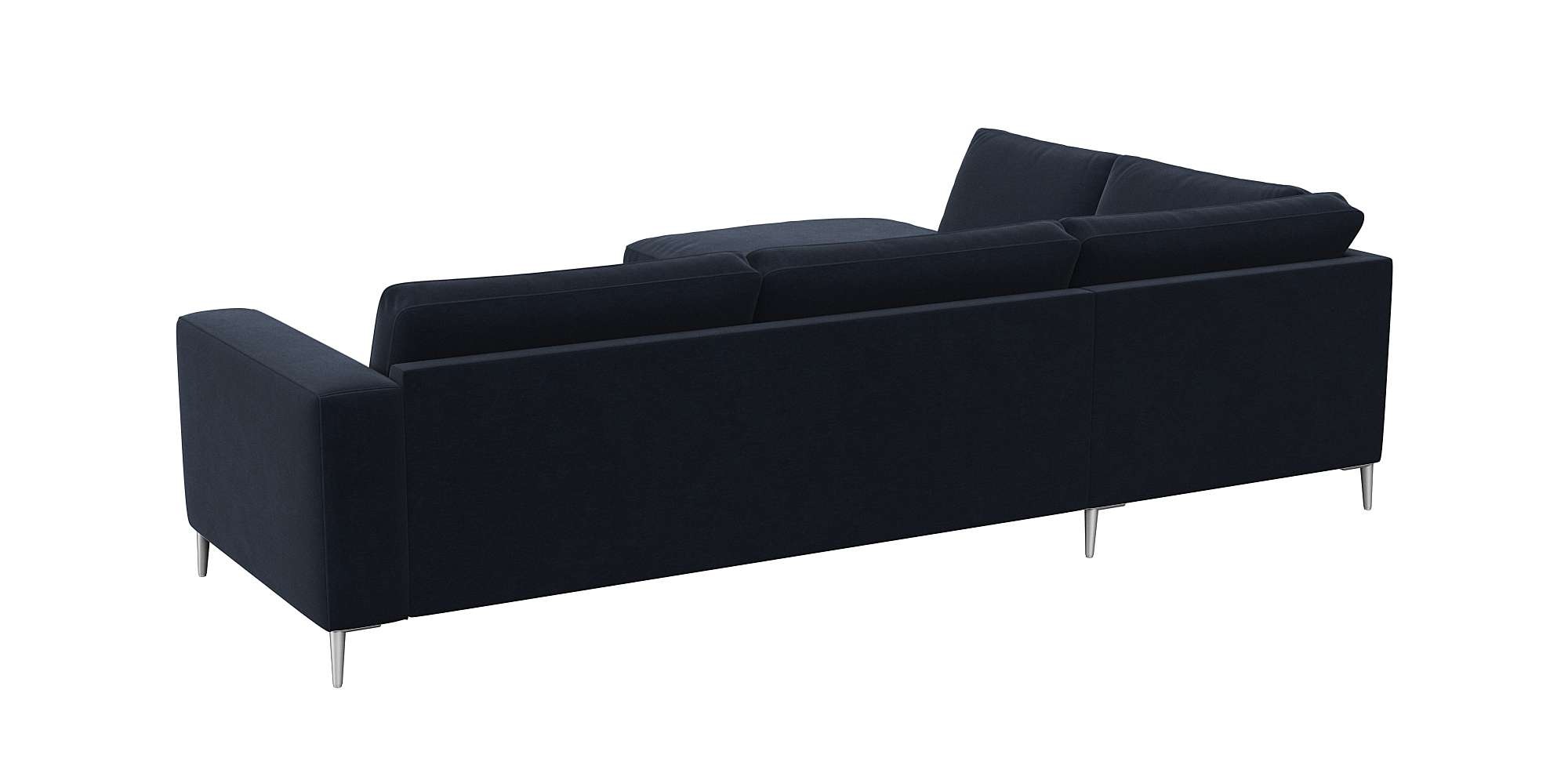 FLEXLUX Ecksofa »Fiore, super Sitzkomfort durch Kaltschaum im Sitz, L-Form« breite Armlehnen, Füße Alu