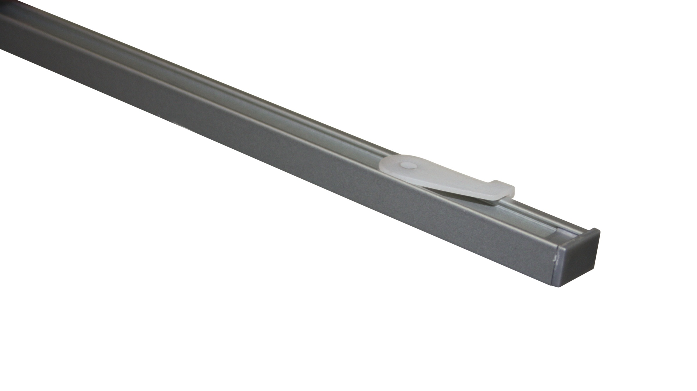 GARDINIA Vorhangschiene »Aluminium-Vorhangschienen Set 1-Lauf Lucy«, 1 läufig-läufig, mit Bohren, Deckenmontage, Aluminium, Deckenträger aus Kunststoff