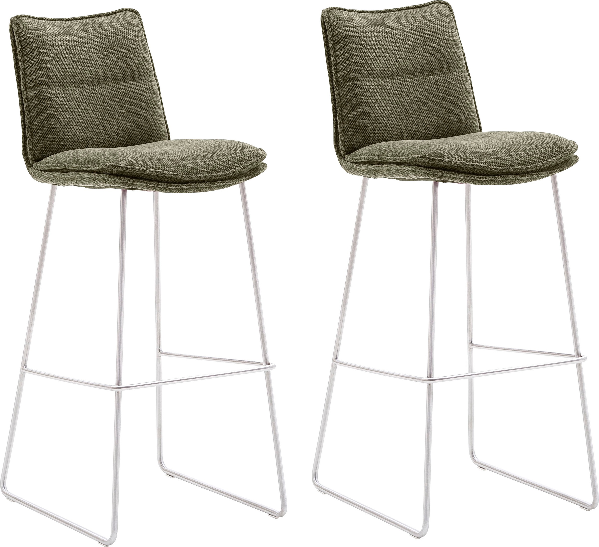 MCA furniture Barhocker »Hampton«, Barstuhl 180°drehbar mit Nivellierung, Chenille Optik, Barstuhl bis 120 Kg belastbar