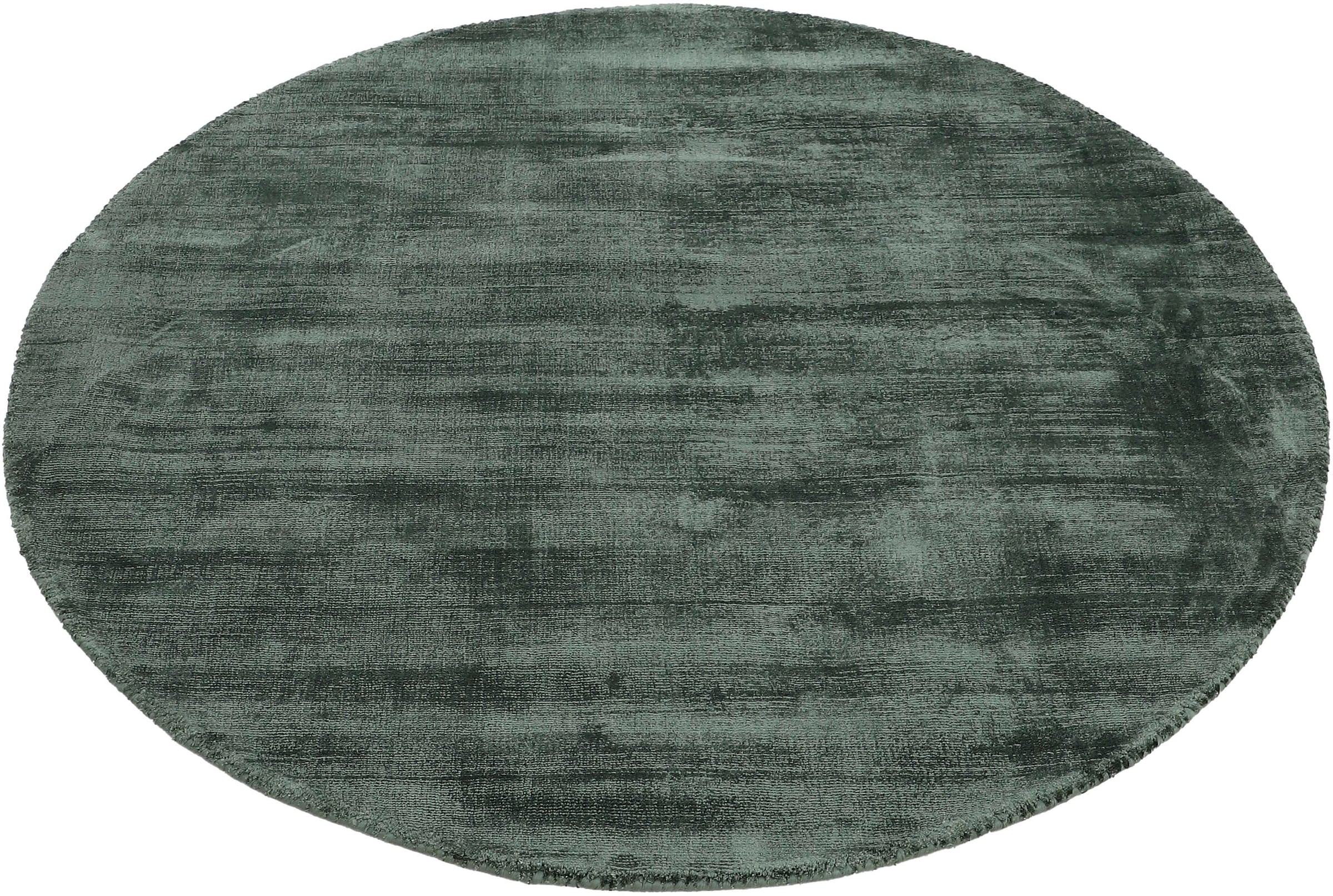 carpetfine Teppich »Ava Viskoseteppich«, rund, Seidenoptik, leichter Glanz, Wohnzimmer