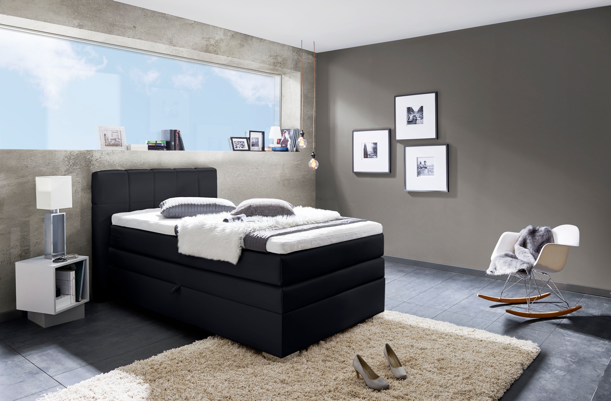 Home affaire Boxspringbett »Airdrie« inkl. Bettkasten und Topper