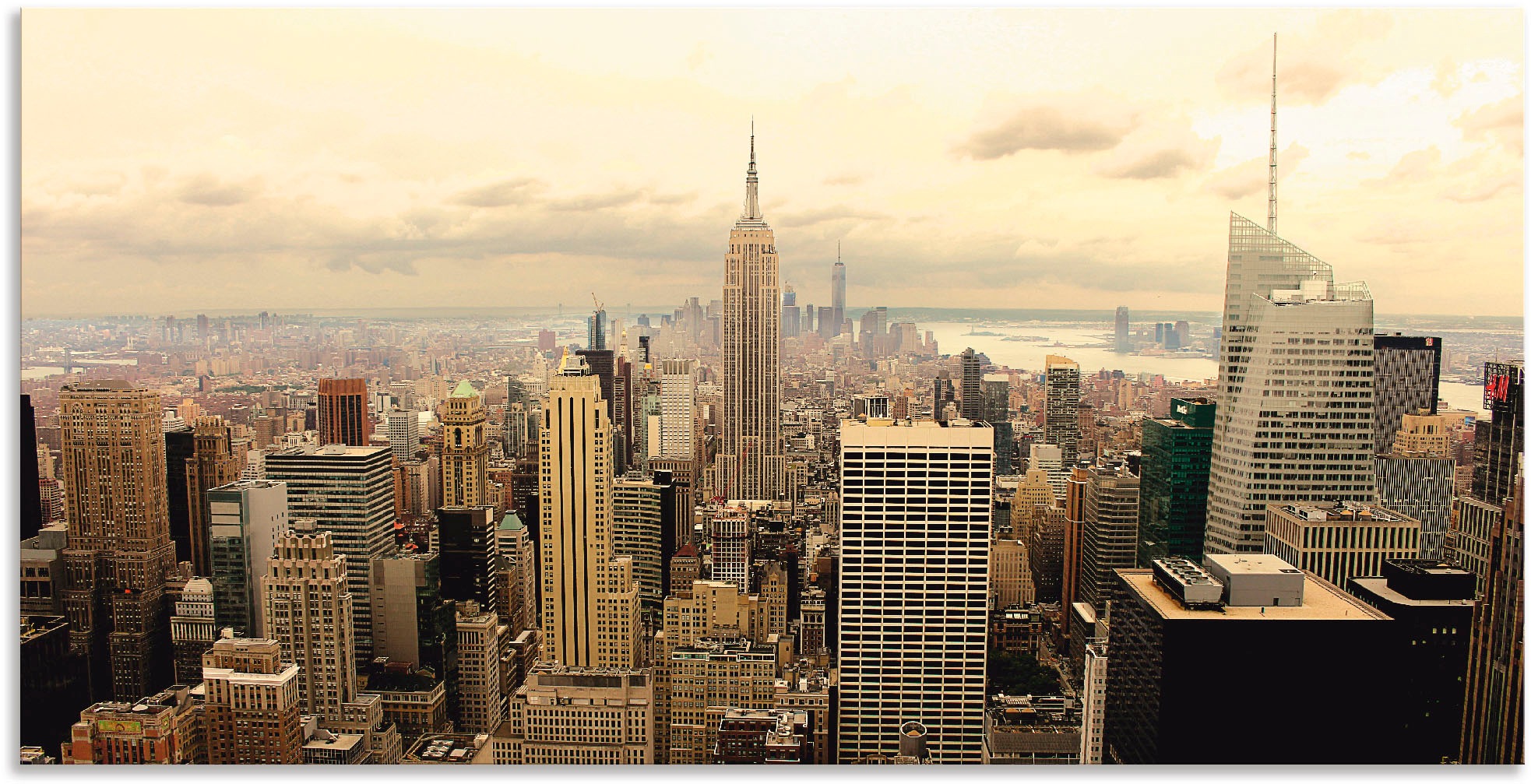 Wandbild »Skyline Manhattan - New York«, Amerika, (1 St.), als Alubild, Outdoorbild,...
