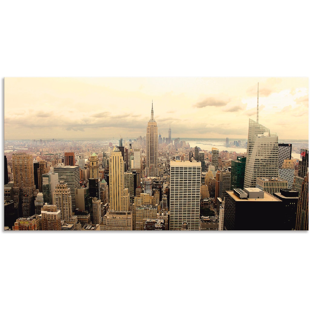 Artland Wandbild »Skyline Manhattan - New York«, Amerika, (1 St.)