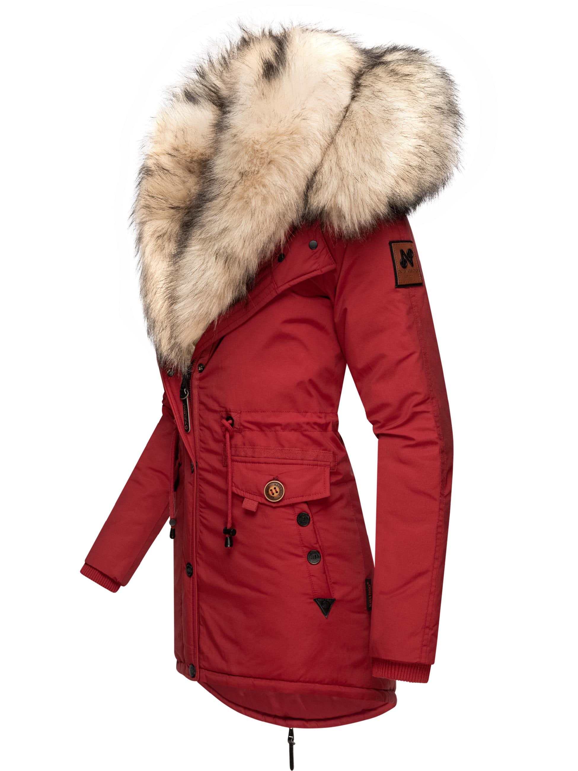 Navahoo Wintermantel »Wintermantel Sweety«, Winterparka mit 2 Kunstpelz-Kapuzen