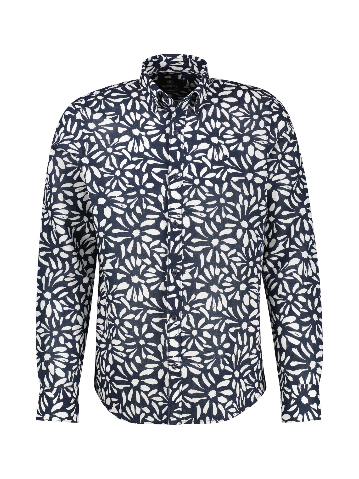LERROS Leinenhemd »Langarmhemd mit floralem Print aus Mischgewebe« Baumwoll‑Leinen Mix, hautfreundlich, ideal für warme Tage, langarm