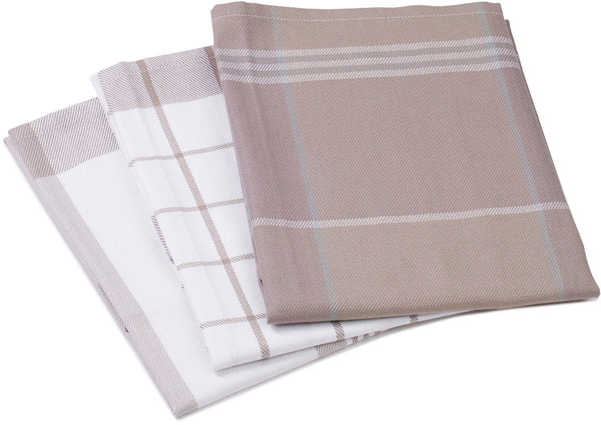 Gözze Geschirrtuch »Geschirrtücher, Des. 60058«, (Set, 3 tlg.), Maß: 50 x 70 cm, Set: 2x kariert und 1x gestreift
