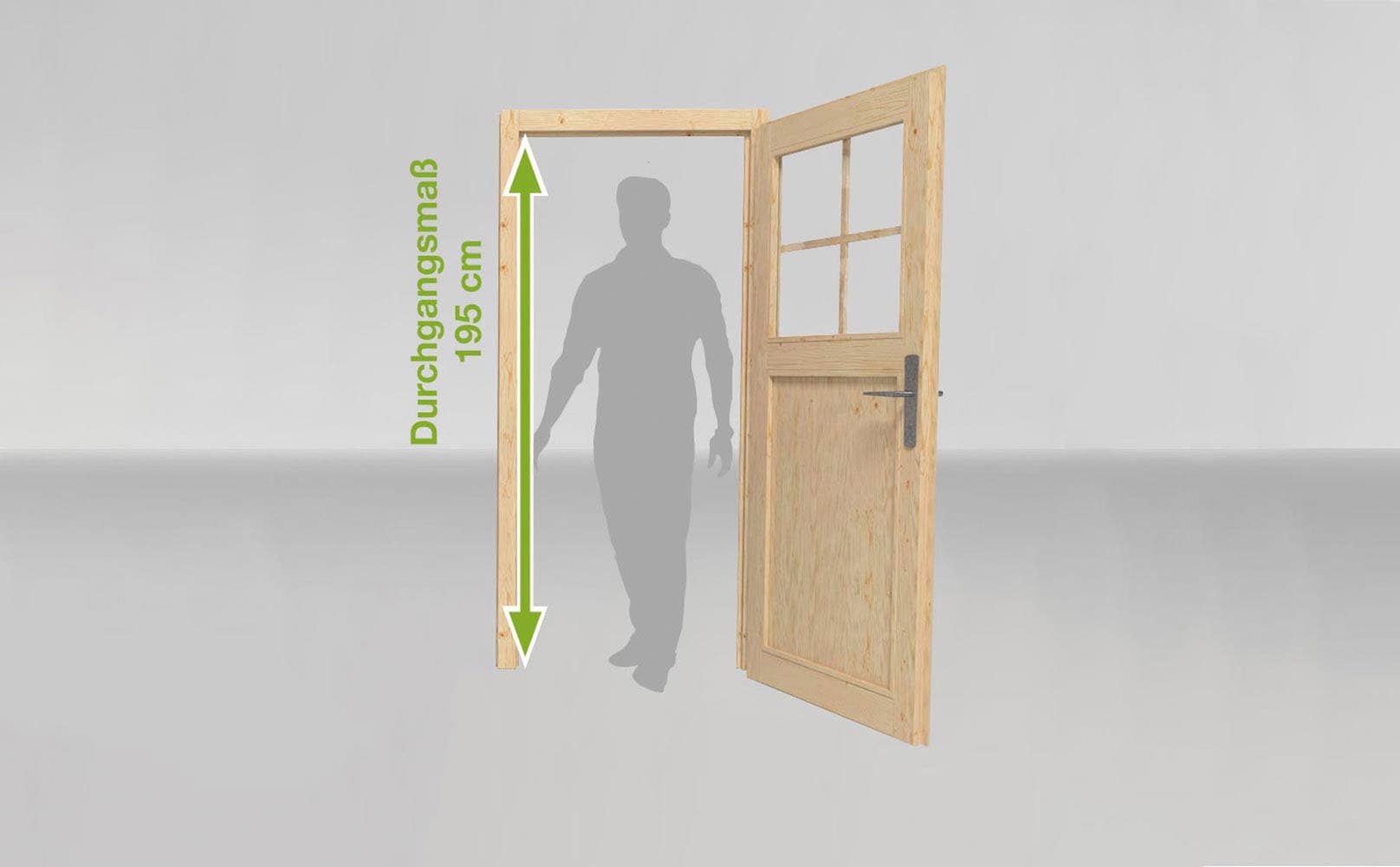 weka Gartenhaus »Designhaus 126 Plus« mit Anbaudach