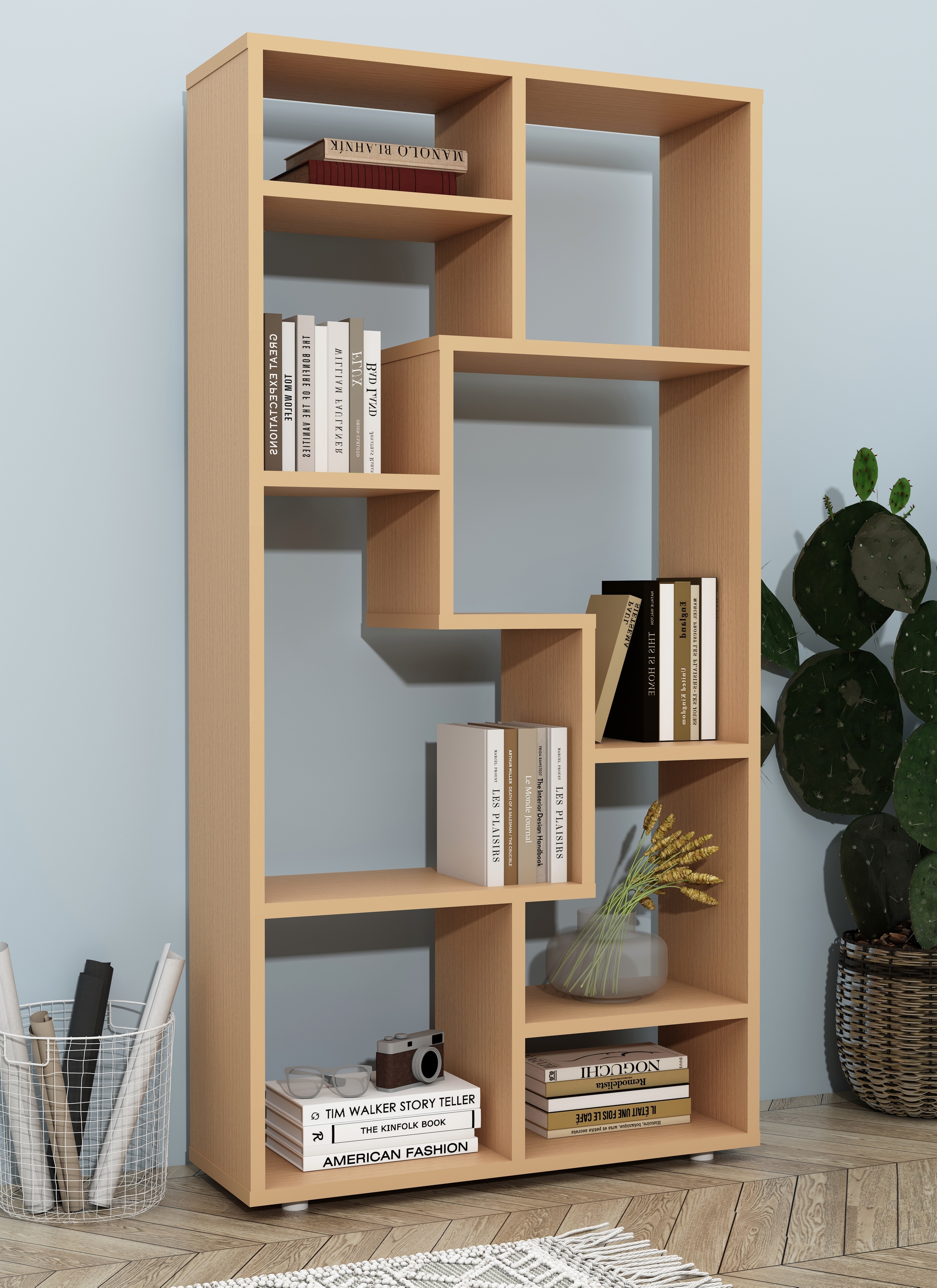 VCM Standregal »Holz Stand Regal Raumteiler Bücherregal Lanisa M«