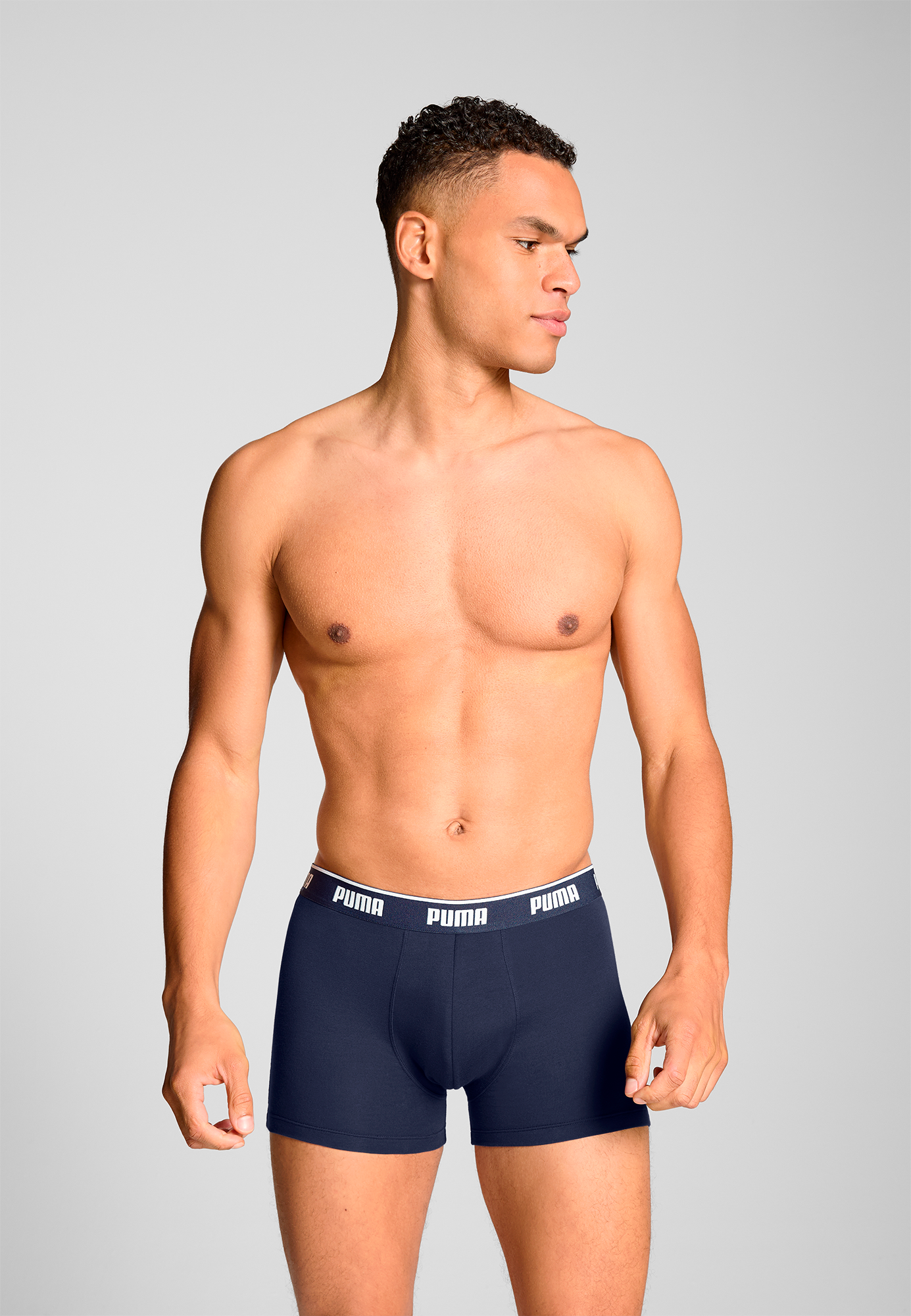 PUMA Boxershorts »PUMA MEN EVERYDAY BASIC BOXERS 3P«, (3er Pack), Komfortabler elastischer Logobund