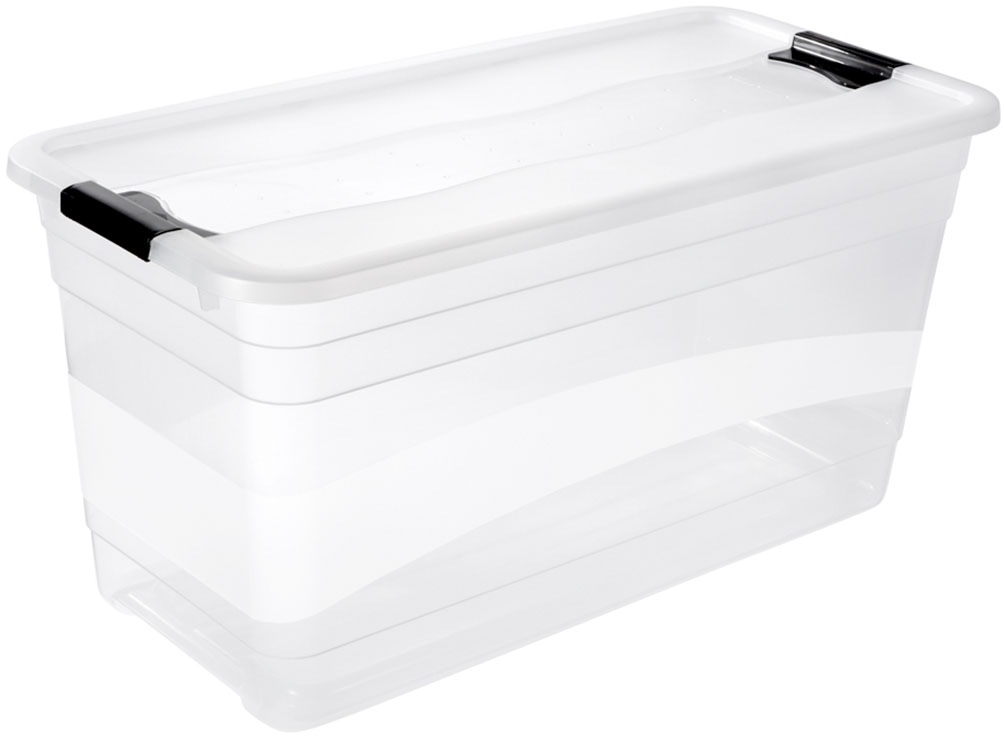 keeeper Aufbewahrungsbox »Cornelia, 2er Set, 83 L, 79,5 x 39,5 x 40 cm« durch Clips verschließbar, Griffe am Boden