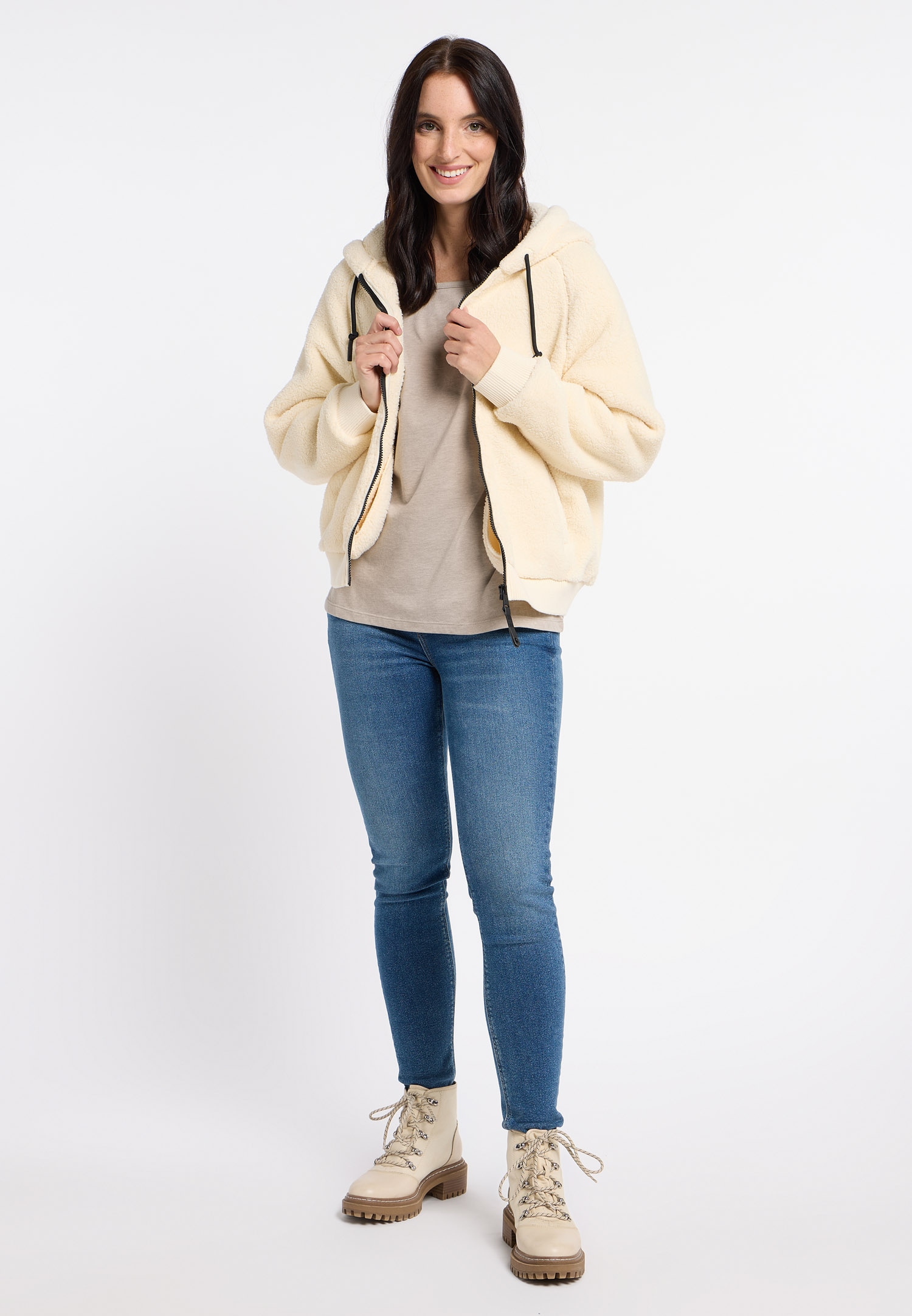 Ragwear Sweatjacke »TALIANA«, aus weichem Teddy Plüsch