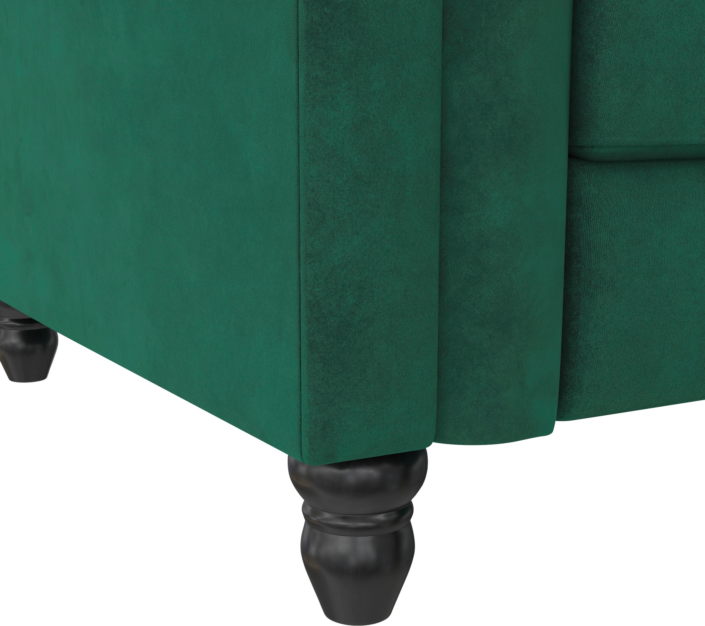 Dorel Home Ecksofa »Felix, L-Form, 241 cm (Liegefl.108x195 cm), Recamiere tauschbar,«, verstellb. Rückenlehne, Bett-Funktion, Velours, Kunstleder, Vintage