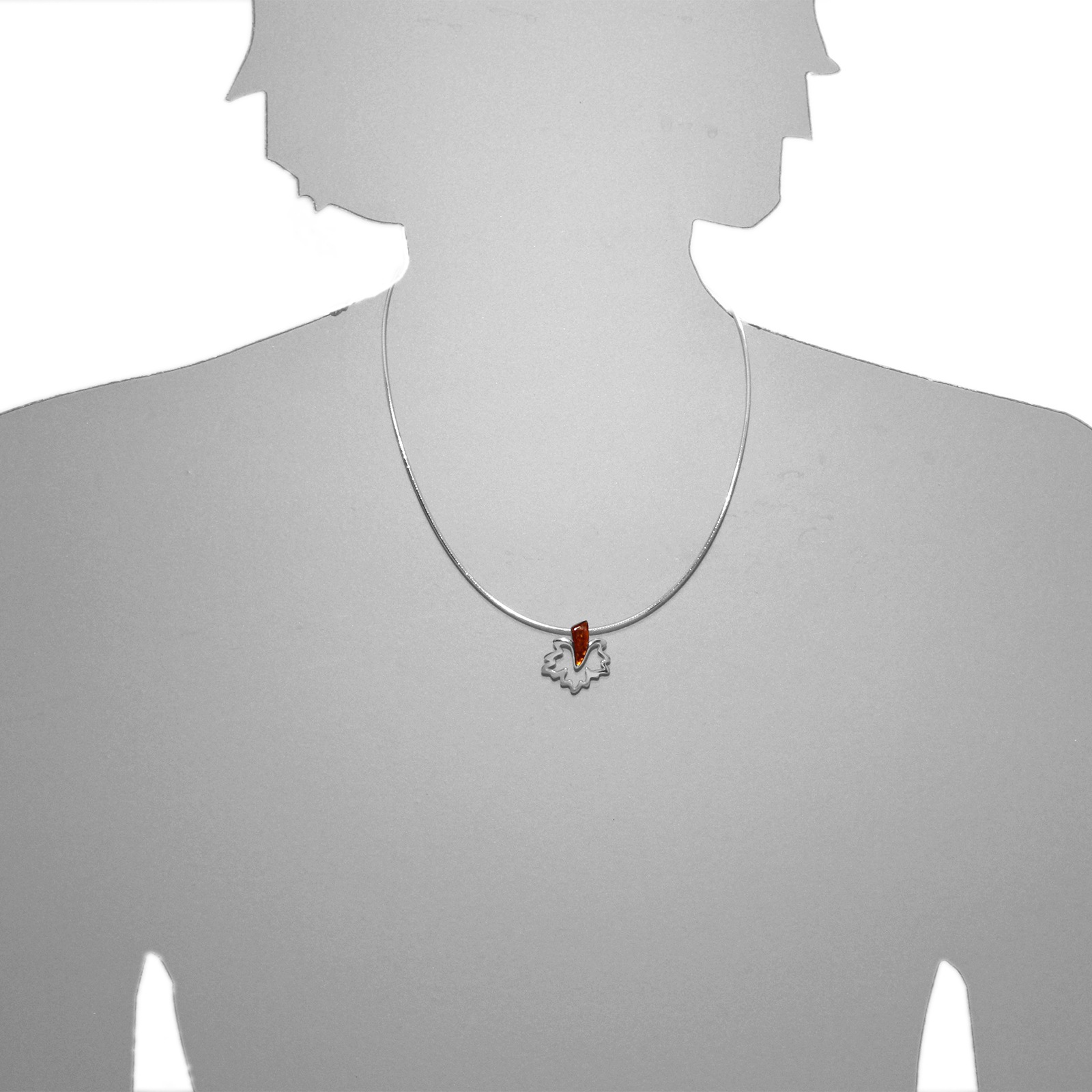 OSTSEE-SCHMUCK Kettenanhänger »- Gleiter-Ahorn - Silber 925/000 - Bernstein«