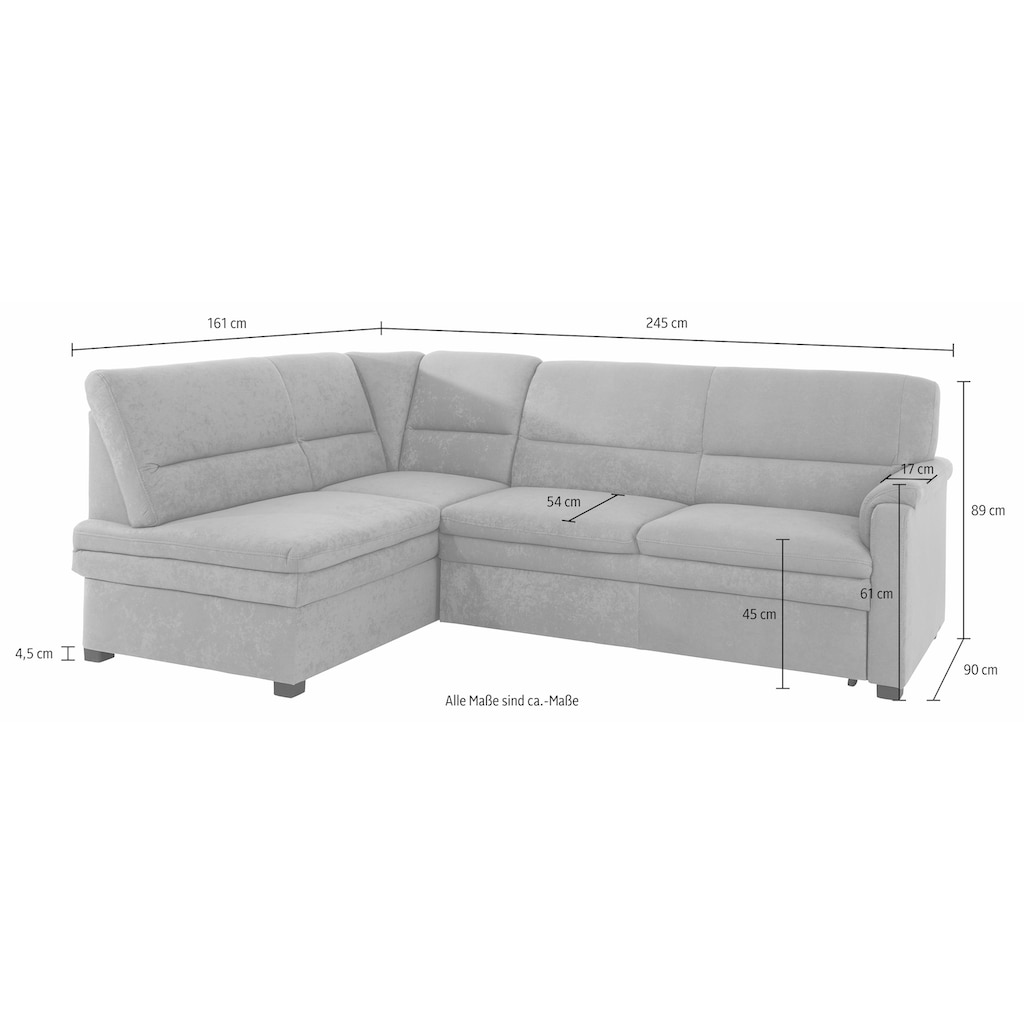 sit&more Ecksofa »Pisa L-Form«