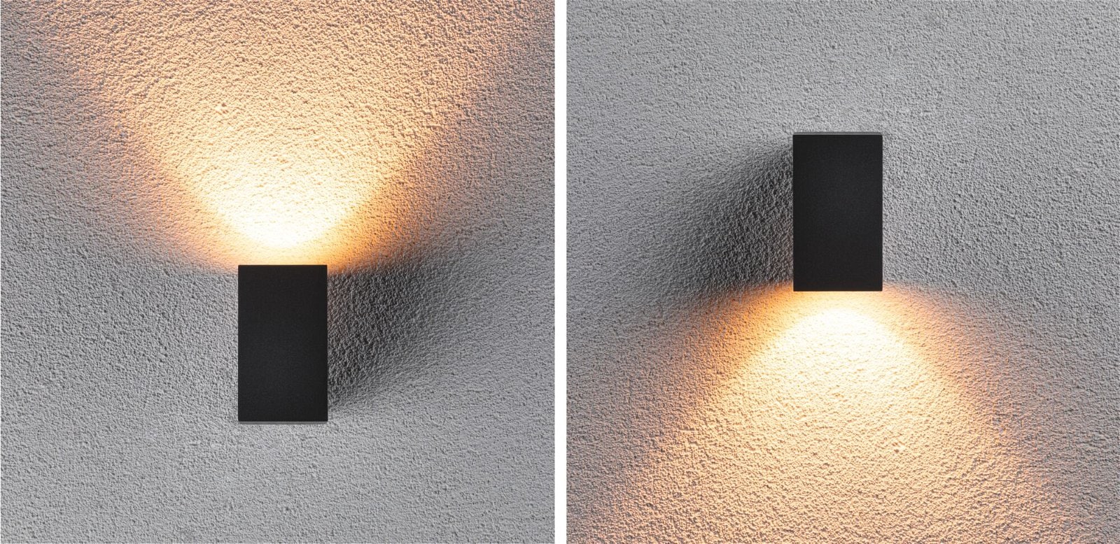 Paulmann LED Außen-Wandleuchte »Flame IP44 eckig 58x103mm 2200K 4W 265lm 230V 75° Metall«, 1 flammig, insektenfreundlich