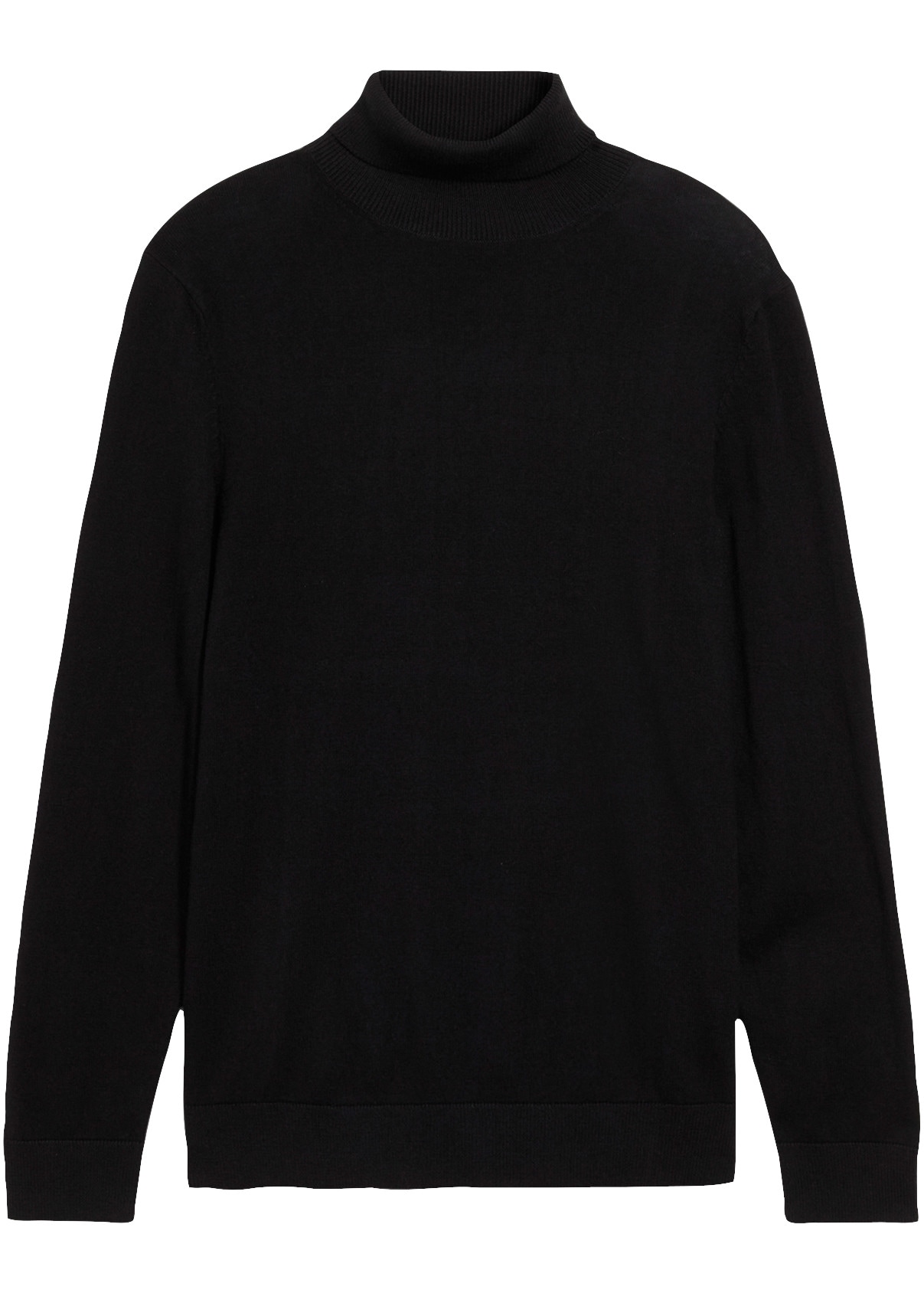 bonprix Rollkragenpullover eleganter Stil, aus Baumwolle und Wolle, Slim Fit Passform