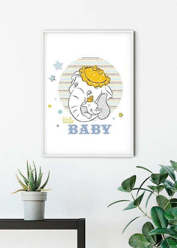 Komar Bild »Dumbo Little Baby«, Disney, (1 St.), Wandbild zur Dekoration im Kinderzimmer - ohne Rahmen