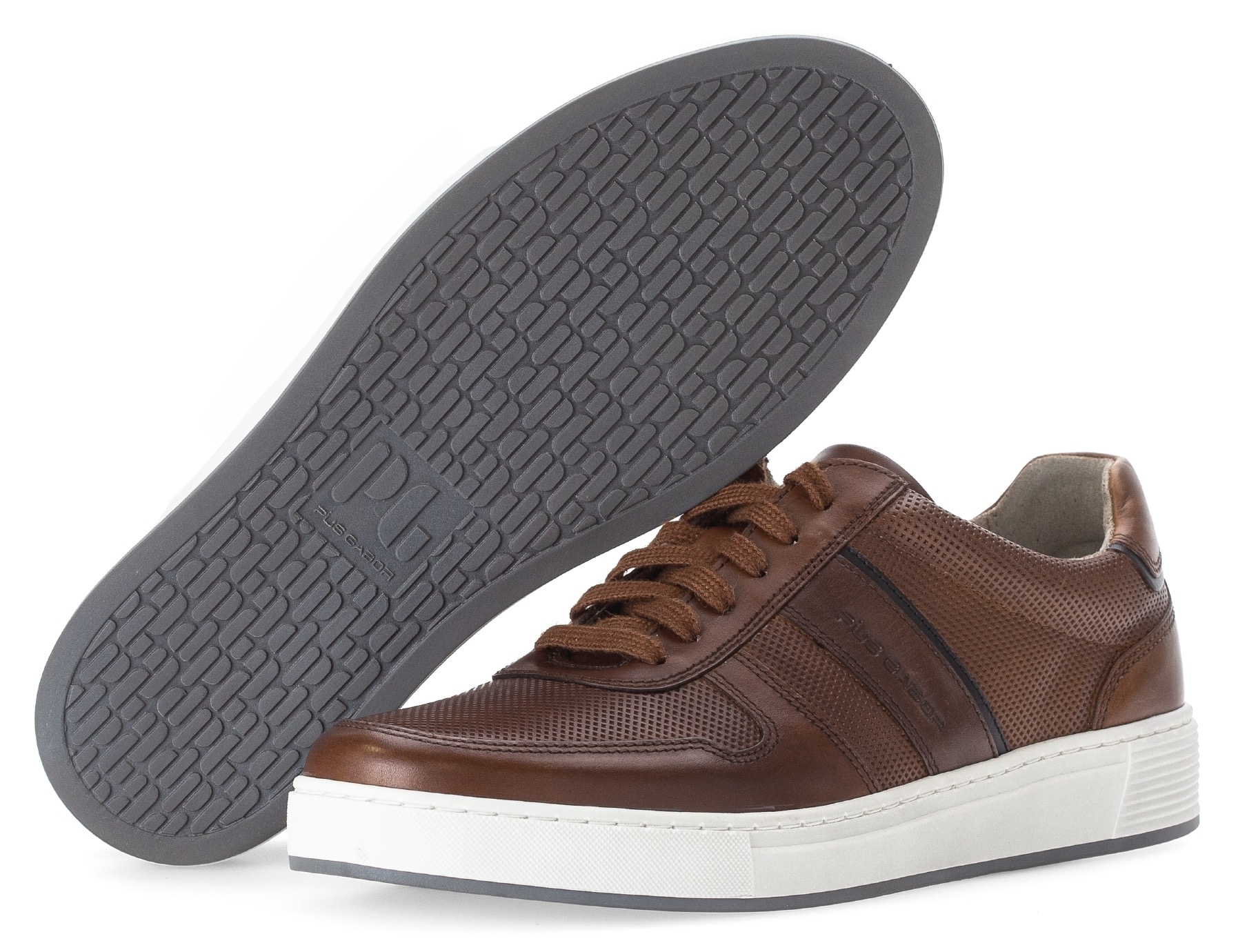 Pius Gabor Sneaker, Freizeitschuh, Halbschuh, Schnürer mit Kontrastbesätze, Weite G