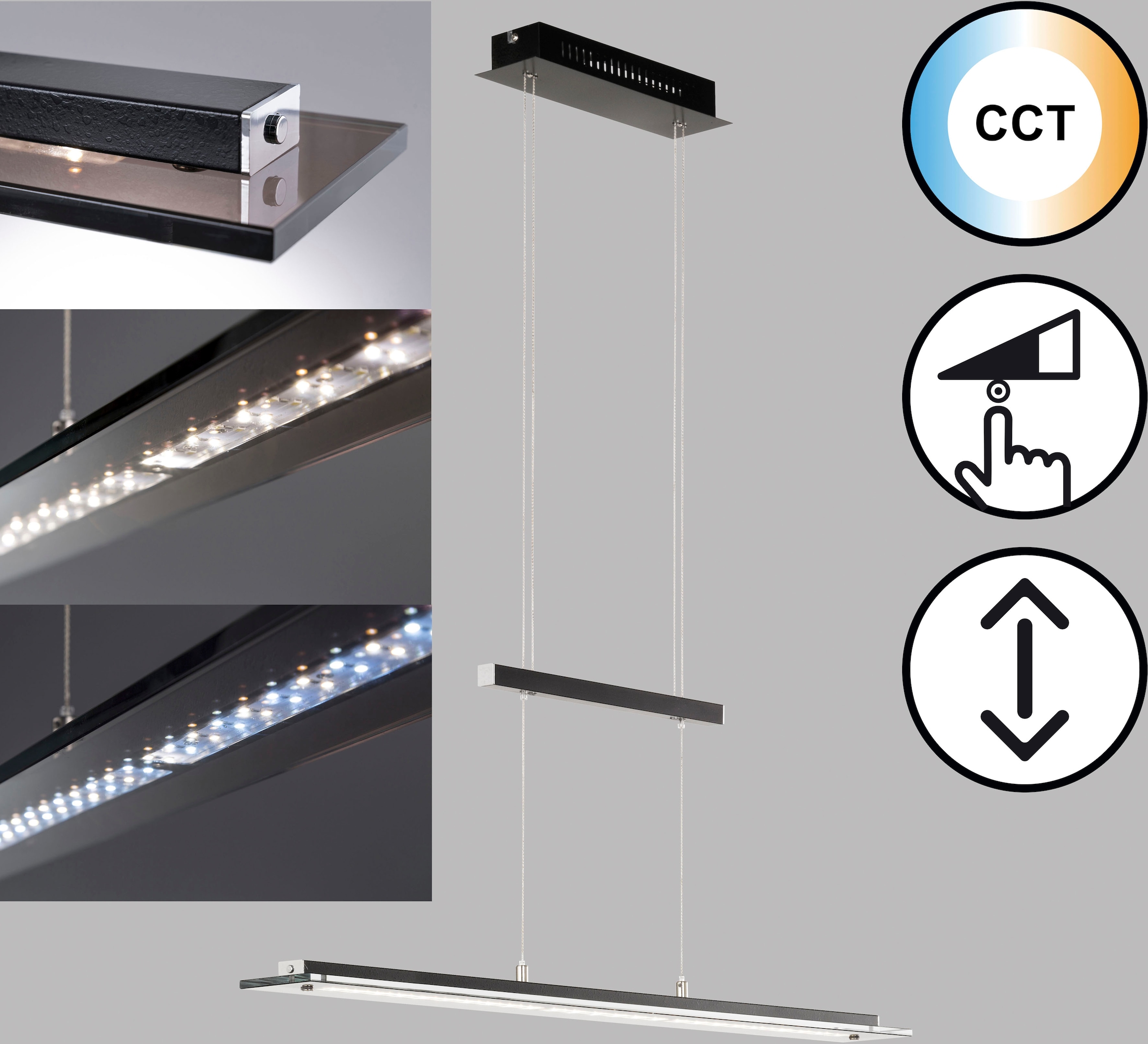 FISCHER & HONSEL Pendelleuchte »Tenso«, 1 flammig, Leuchtmittel LED-Modul | LED fest integriert, langlebige LED, dimmbar