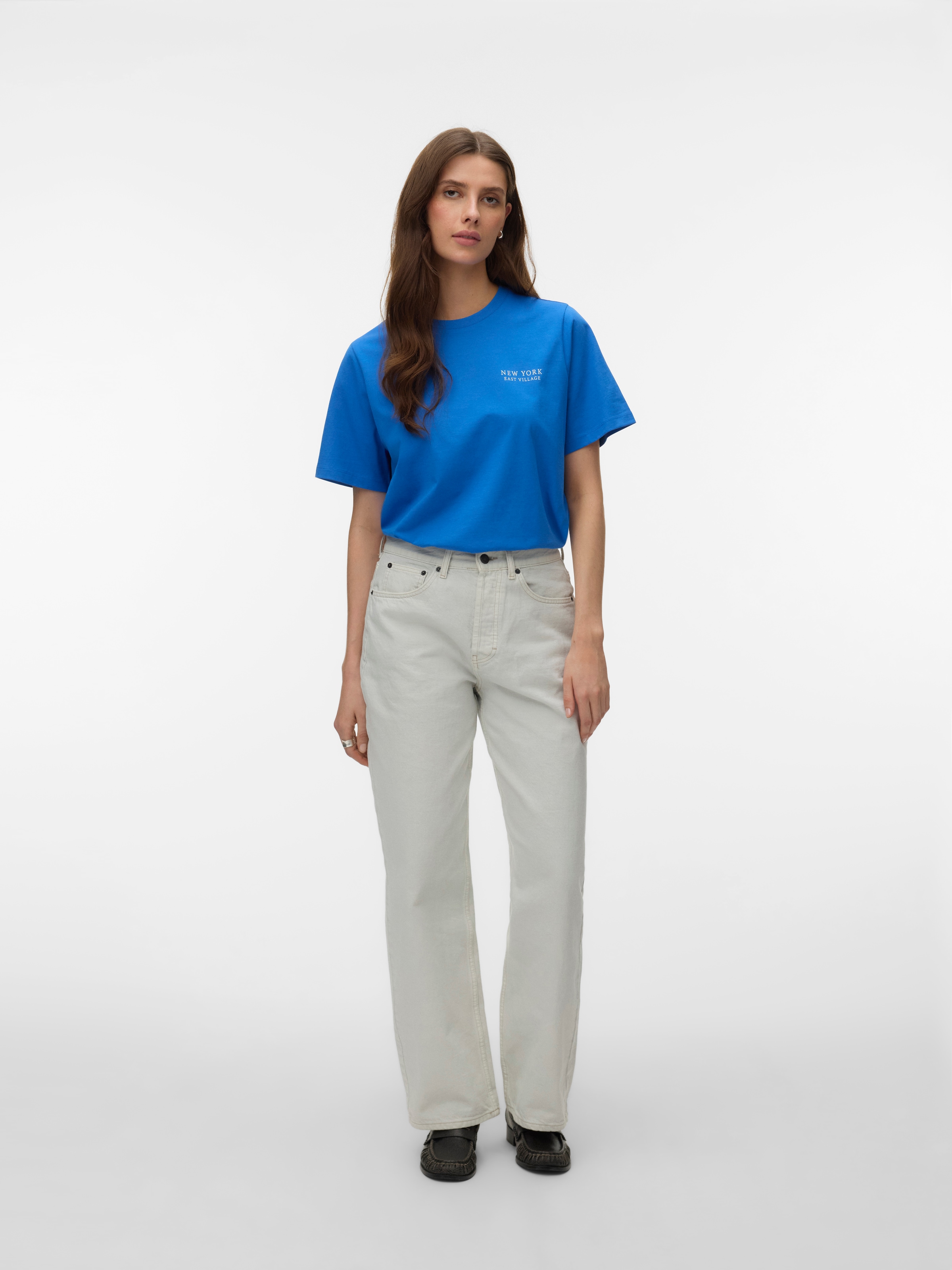 Vero Moda Kurzarmshirt »VMYVONNE CATY SS TOP BOX JRS« mit Rückenprint
