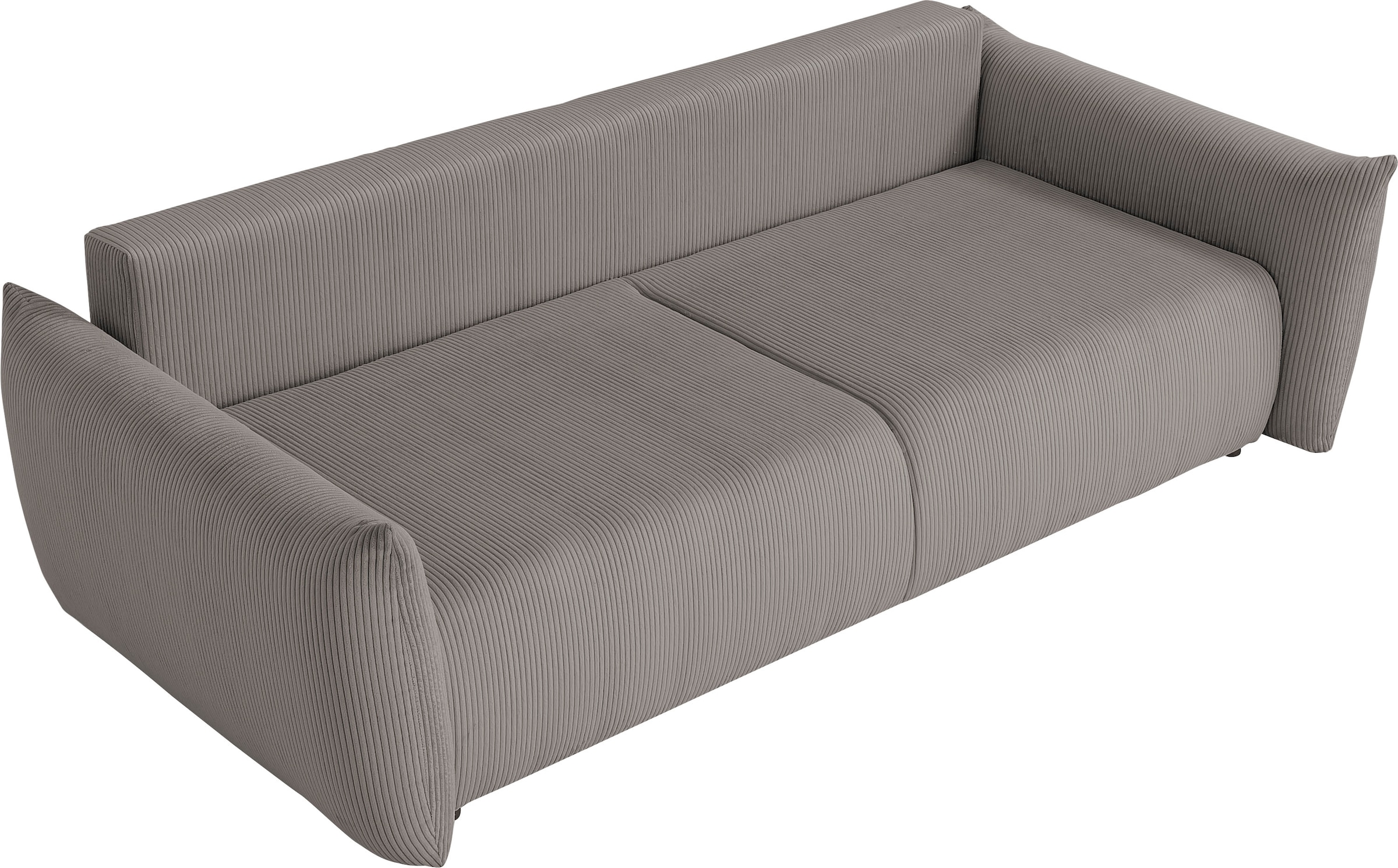 INOSIGN 3-Sitzer »MAVAS Schlafsofa mit Bettkasten«, ca.240/108cm (Liegefläche 212/145 cm), Cord, Chenille, Struktur