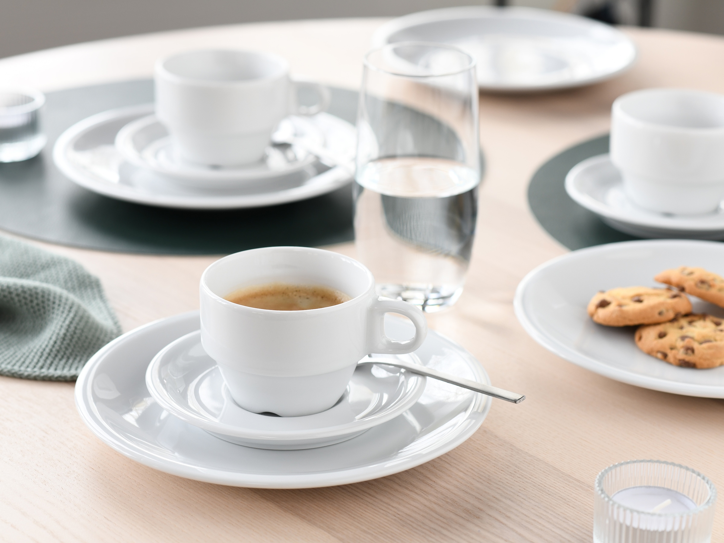 CreaTable Kombiservice »Milano Weiss, Service 30-tlg.« Daily Use, Minimalistischer Stil